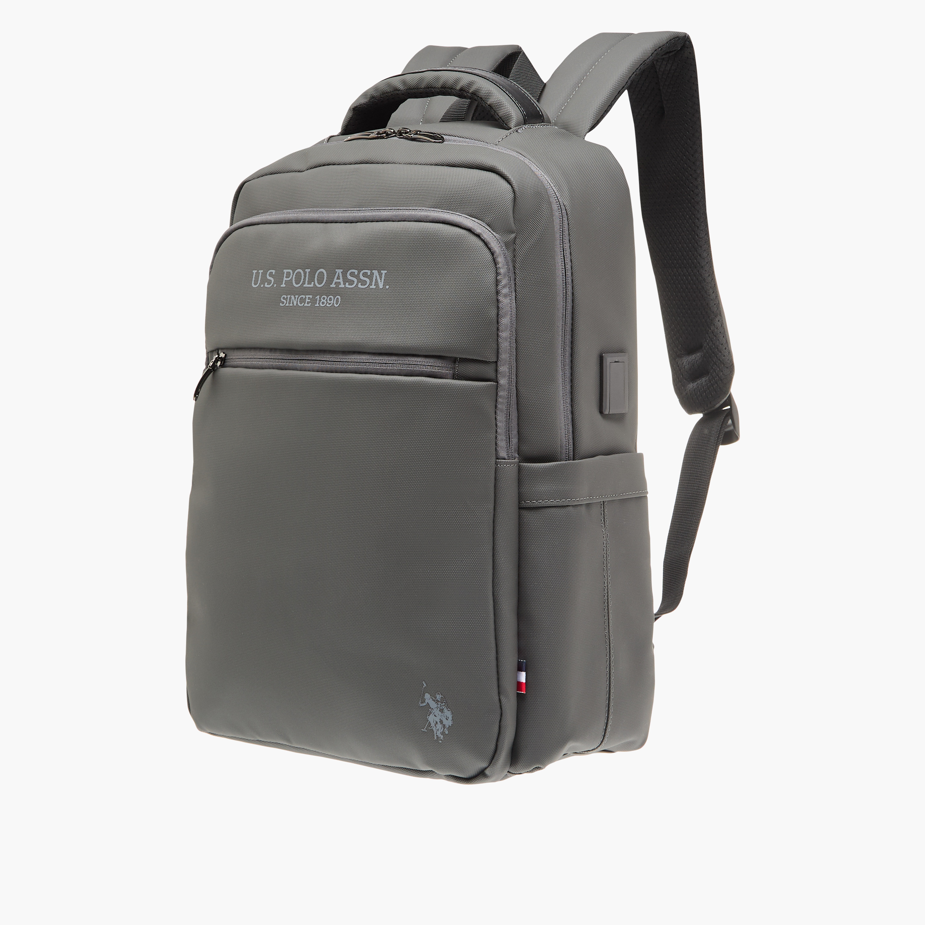 US POLO ASSN. Solid Backpack with Zip Closure and Adjustable Shoulder Straps-school-bagsandbackpacks-backpacks-image-2