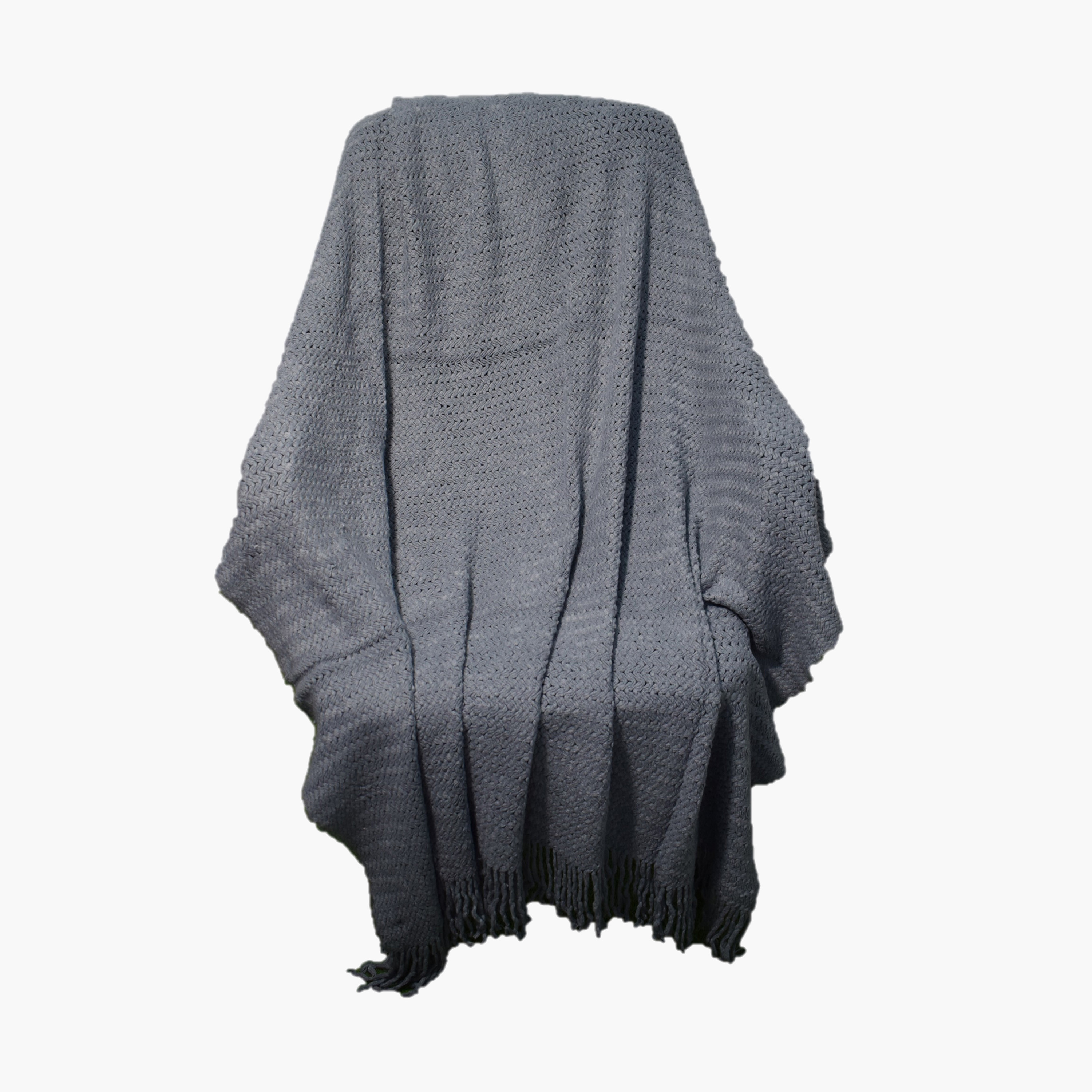 Karleen Decor Textured Acrylic Throw with Tassel - 127x152 cm-household-bedding-blankets-image-2