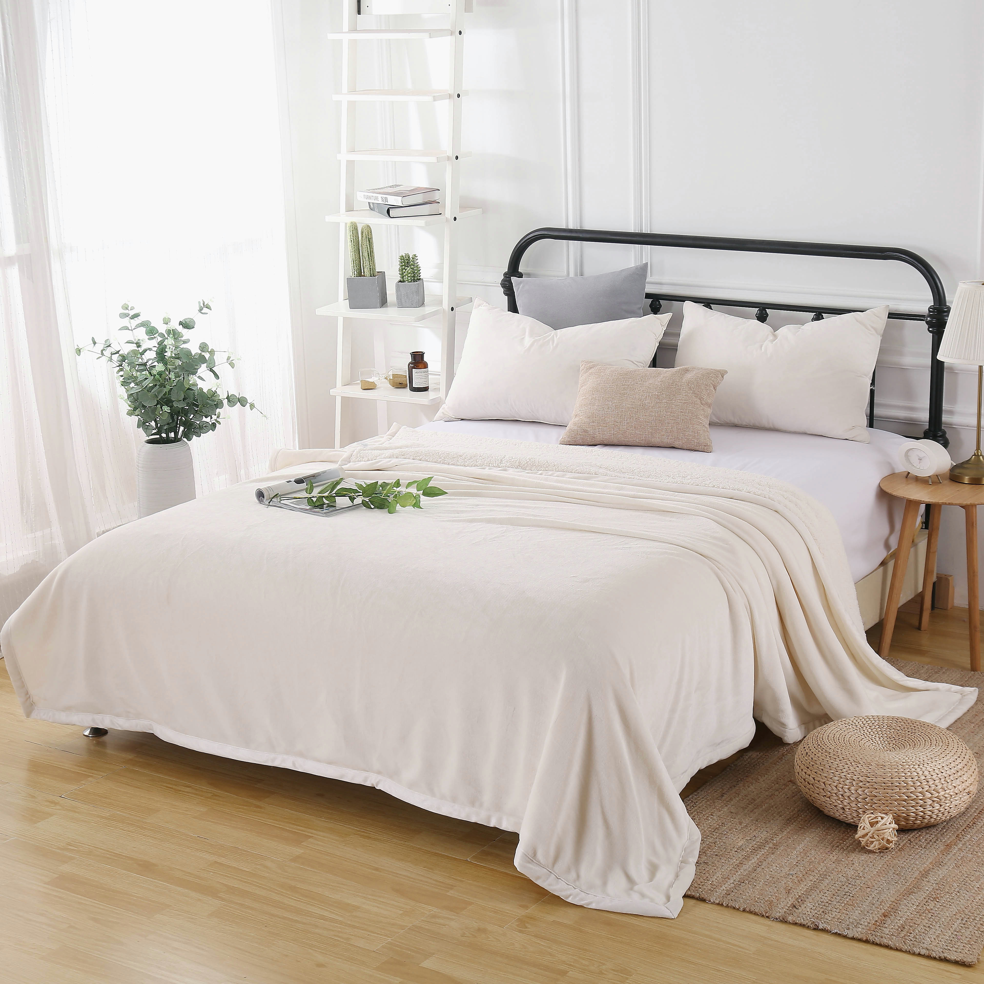 Karleen Decor Luxury Flannel Sherpa Single Blanket - 200x220 cms-household-bedding-blankets-image-1