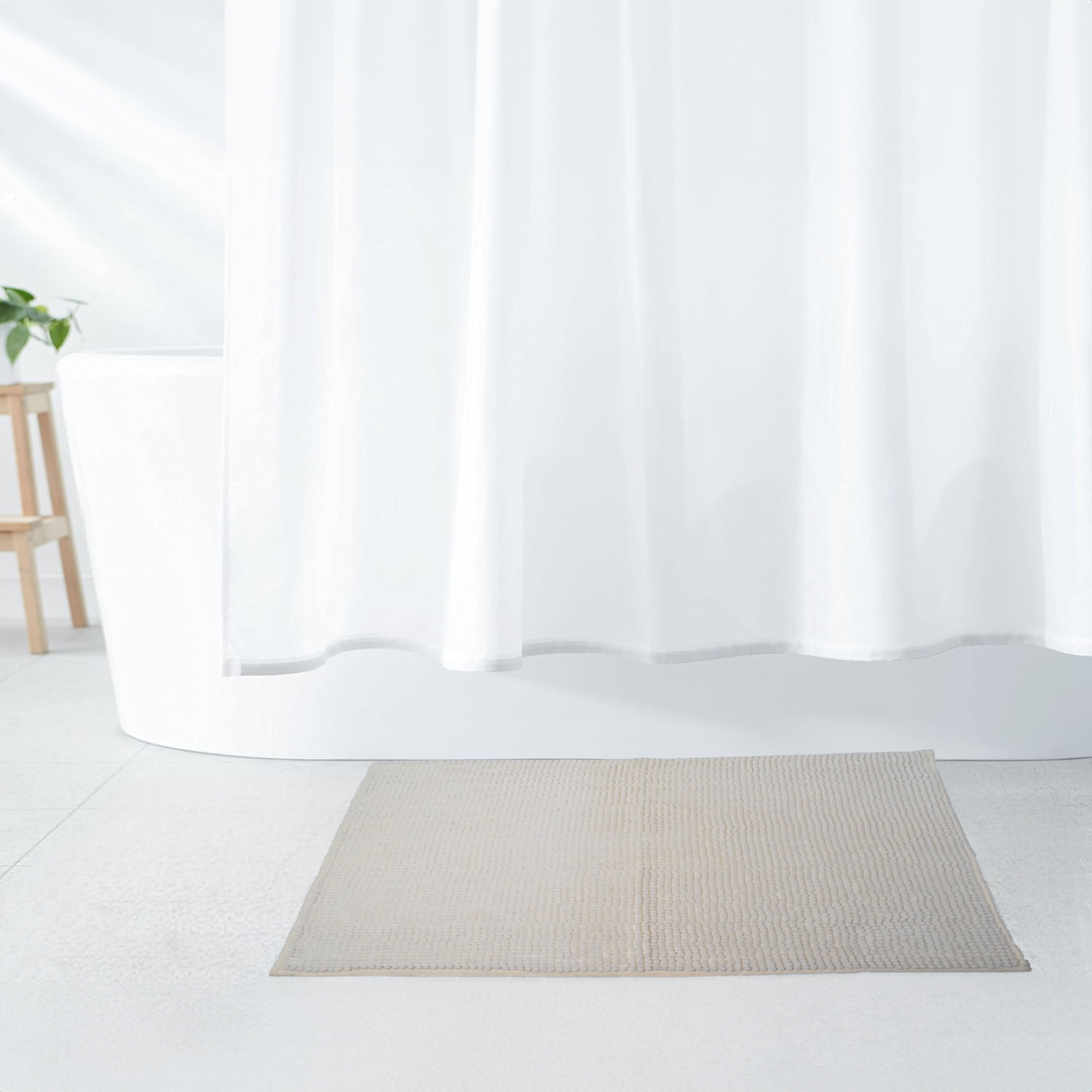 Karleen Decor Loop Textured Bath Mat - 60x90 cms-household-rugsandcarpets-doormats-image-1