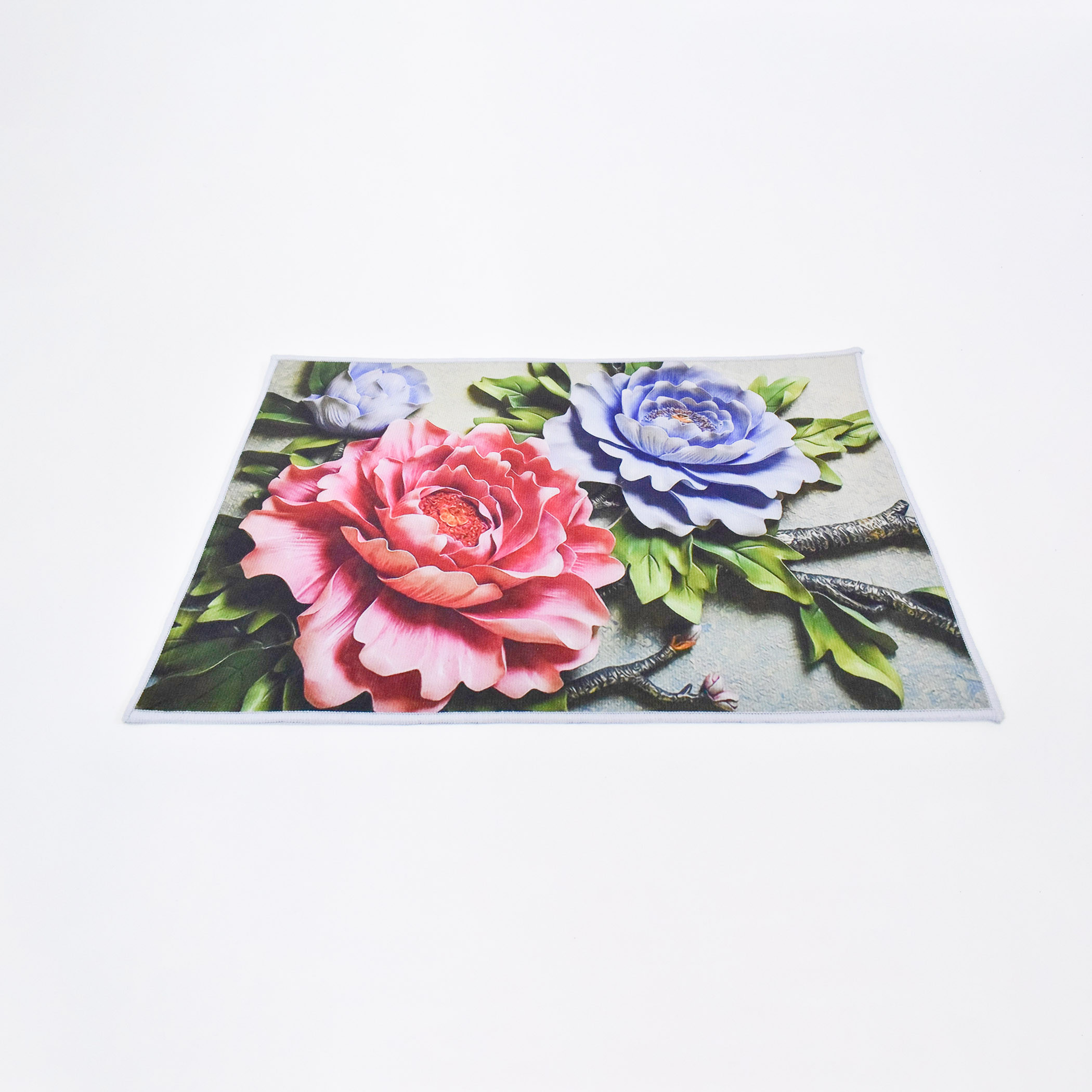 سجادة باب مضادة للانزلاق بطبعات زهرية ثلاثية الأبعاد من كارلين ديكور - 40x60 سم-household-rugsandcarpets-doormats-image-1