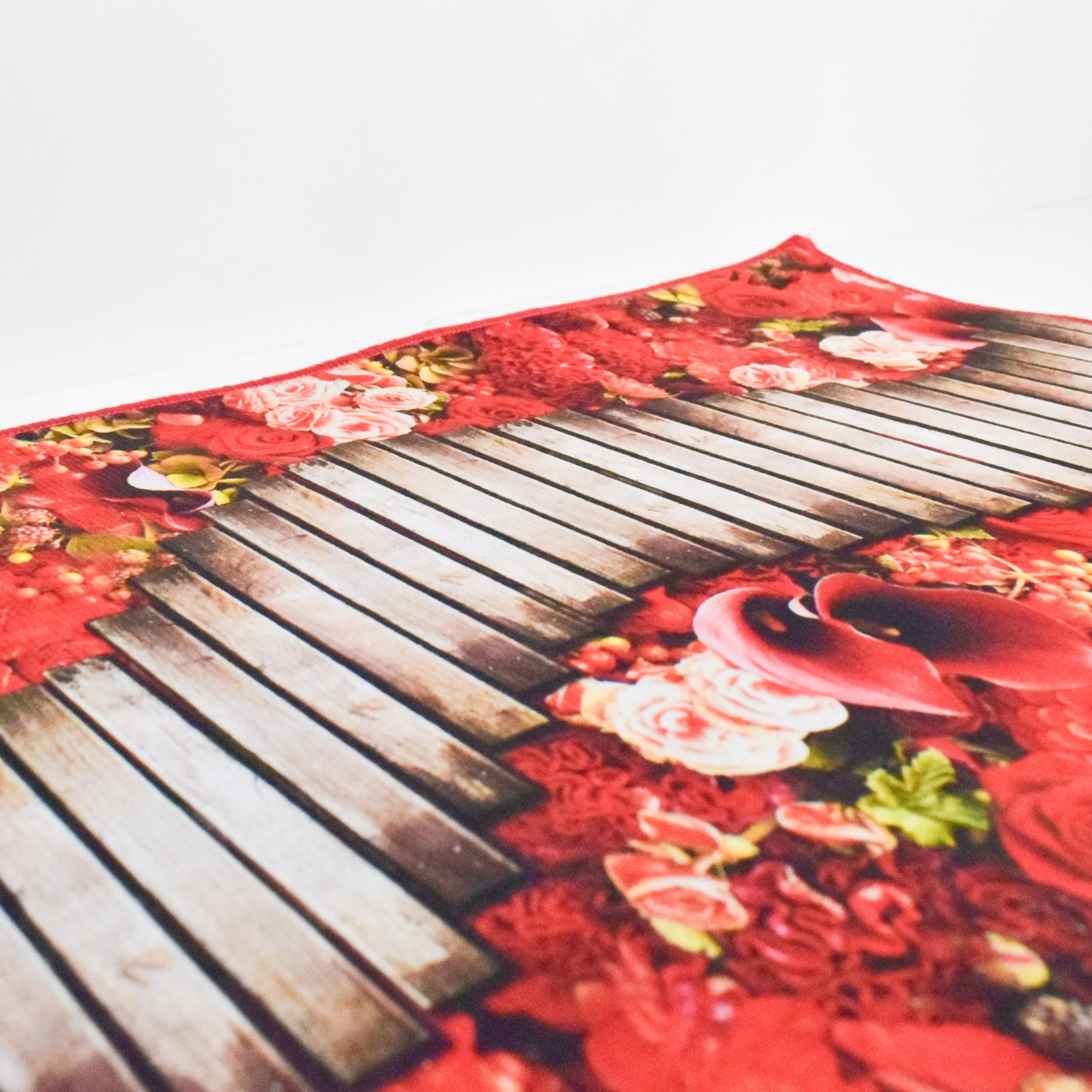 سجادة باب مضادة للانزلاق بطبعات زهرية ثلاثية الأبعاد من كارلين ديكور - 45x70 سم-household-rugsandcarpets-doormats-image-2