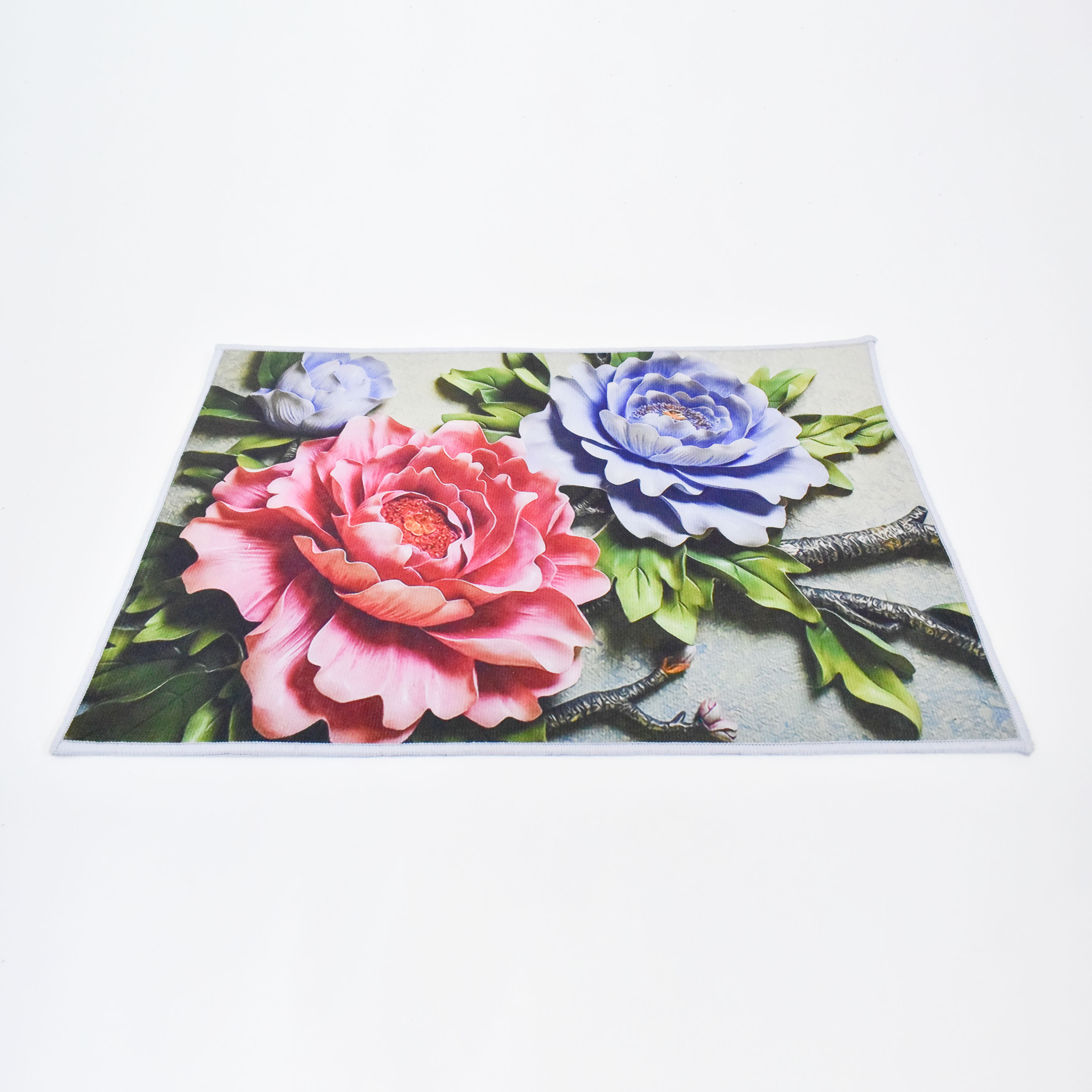 سجادة باب مضادة للانزلاق بطبعات زهرية ثلاثية الأبعاد من كارلين - 40× - 45x70 سم-household-rugsandcarpets-doormats-image-1