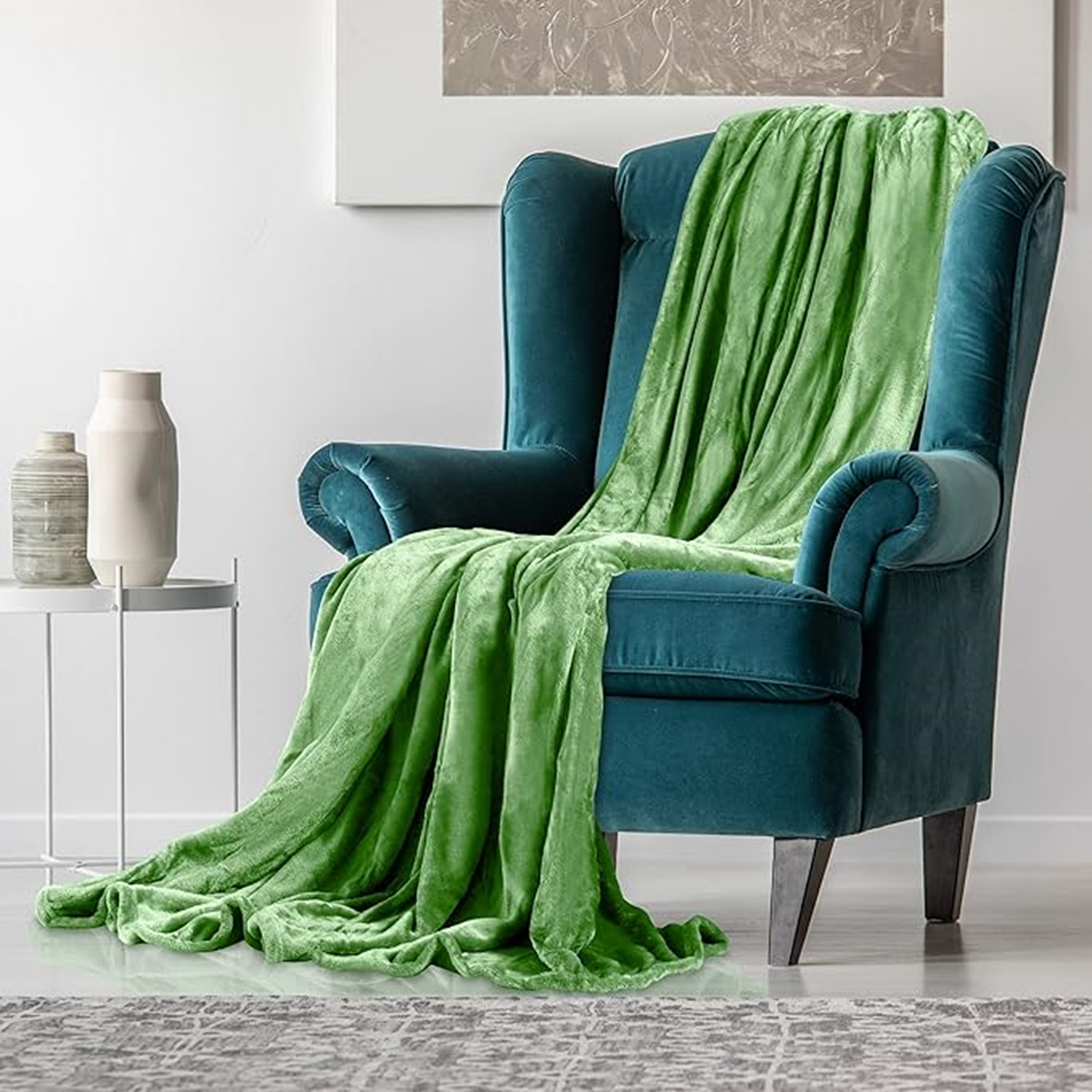 Karleen Decor Solid Flannel Blanket - 220x240 cm-household-bedding-blankets-image-1