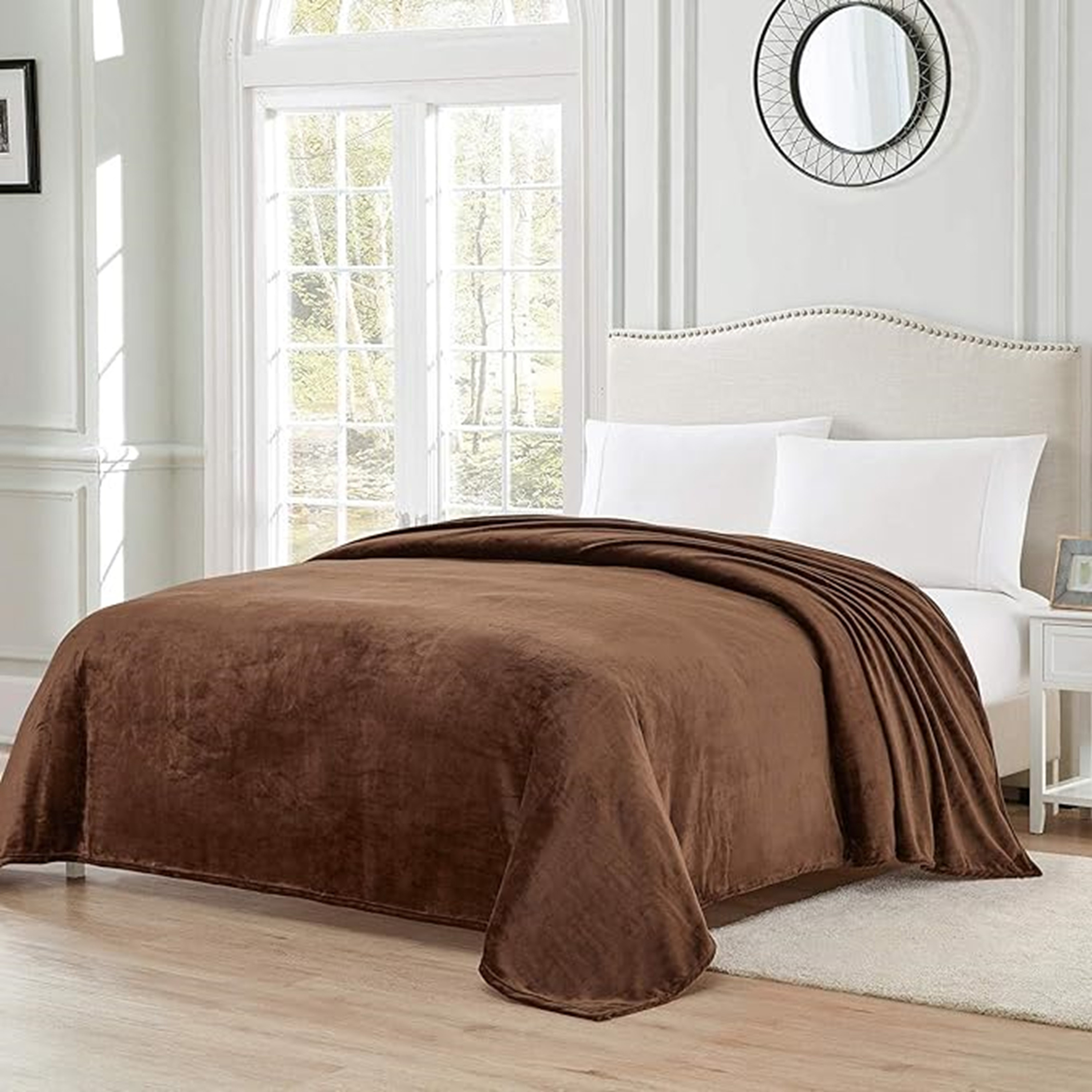 Karleen Decor Solid Flannel Blanket - 220x240 cm-household-bedding-blankets-image-1