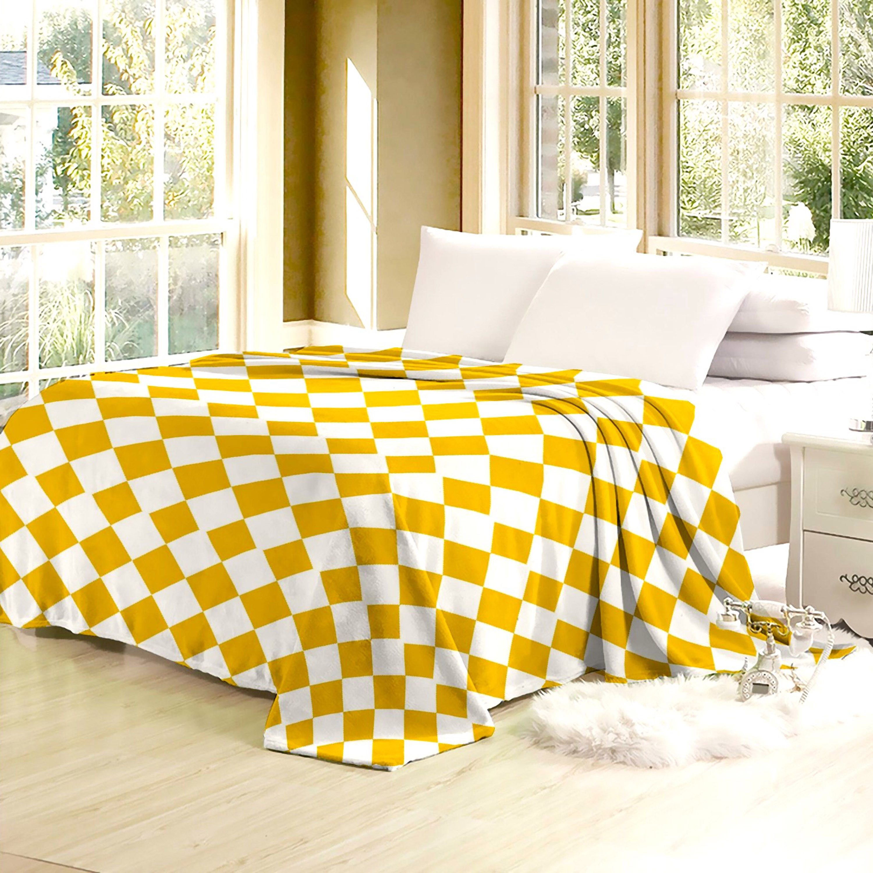 بطانية فلانيل حرير ناعم من كارلين ديكور - 150x200 سم-household-bedding-blankets-image-1