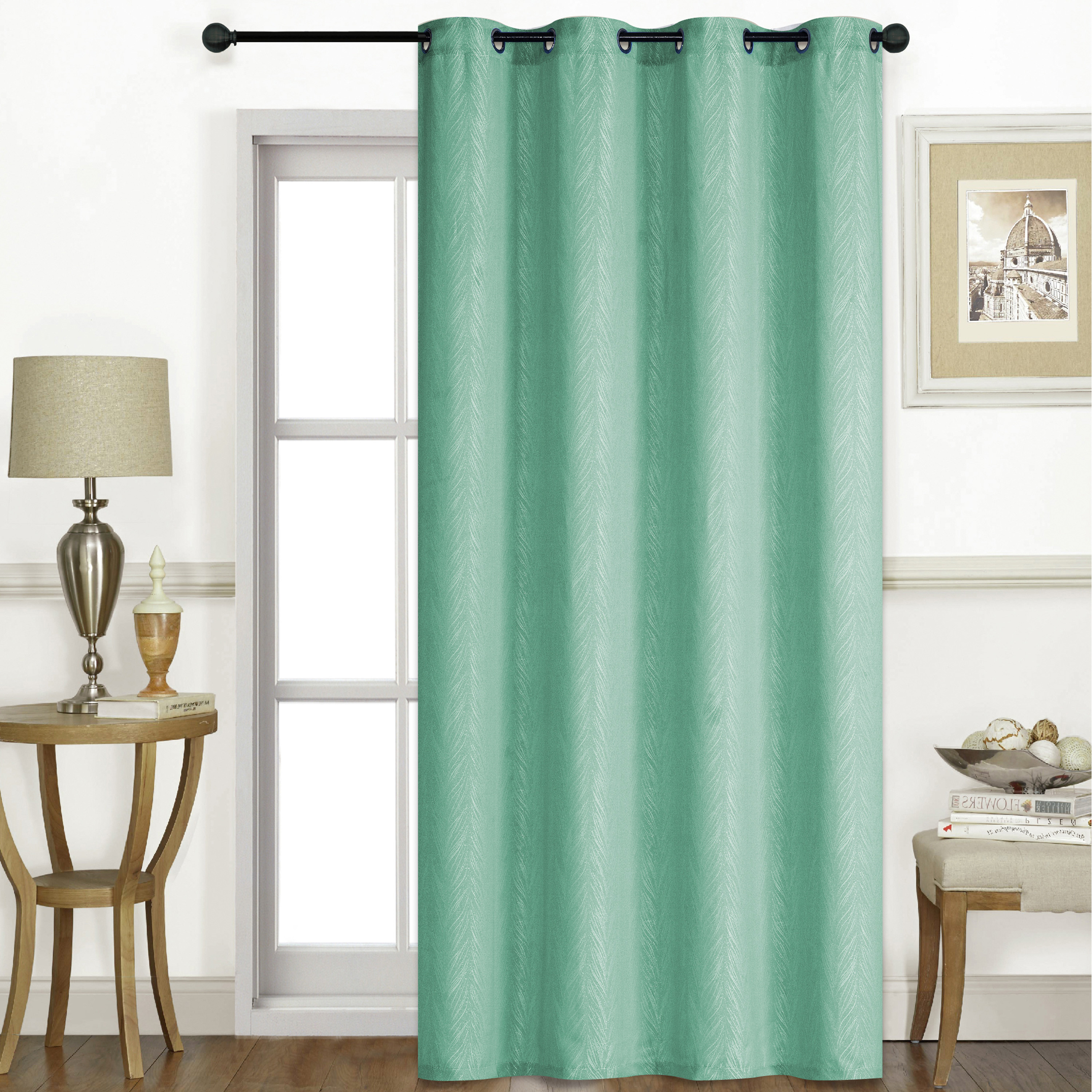 ستارة تعتيم بارز الملمس من كارلين ديكور - 140×240 سم-household-windows-curtains-image-1