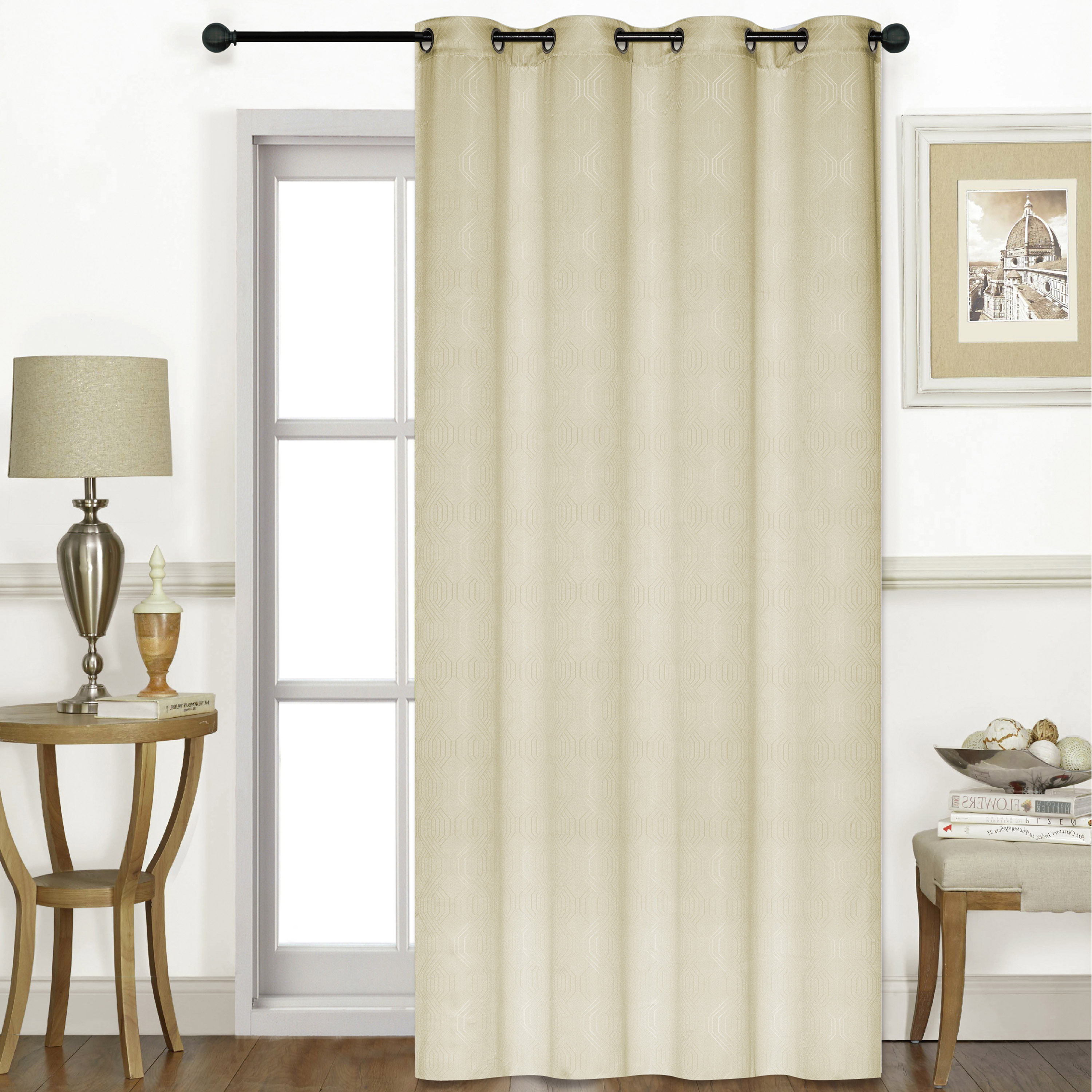 ستارة تعتيم جاكار بارزة الملمس - 140×240 سم-household-windows-curtains-image-1