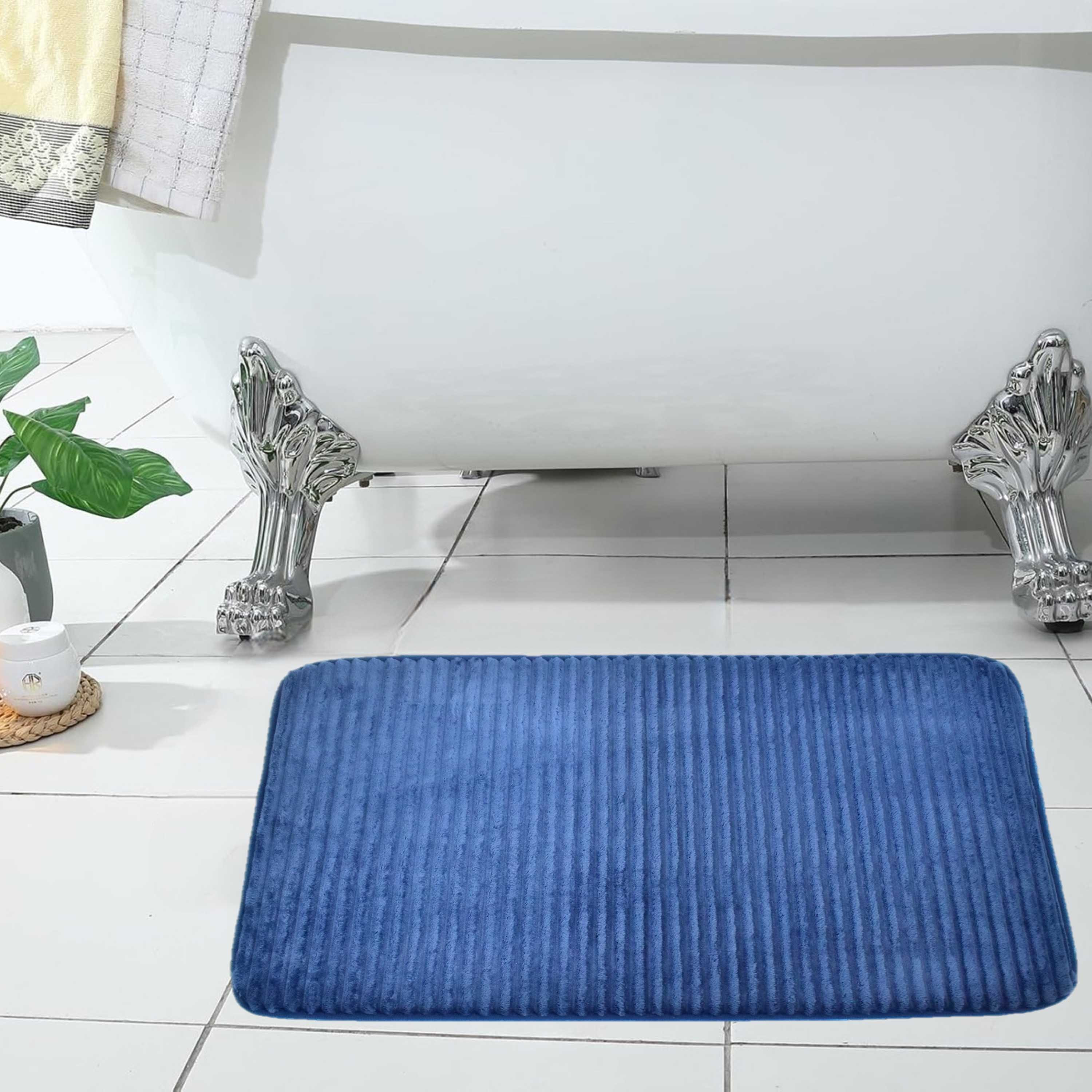 سجادة حمام من إسفنج الفلانيل المضلع من كارلين ديكور-household-rugsandcarpets-doormats-image-1