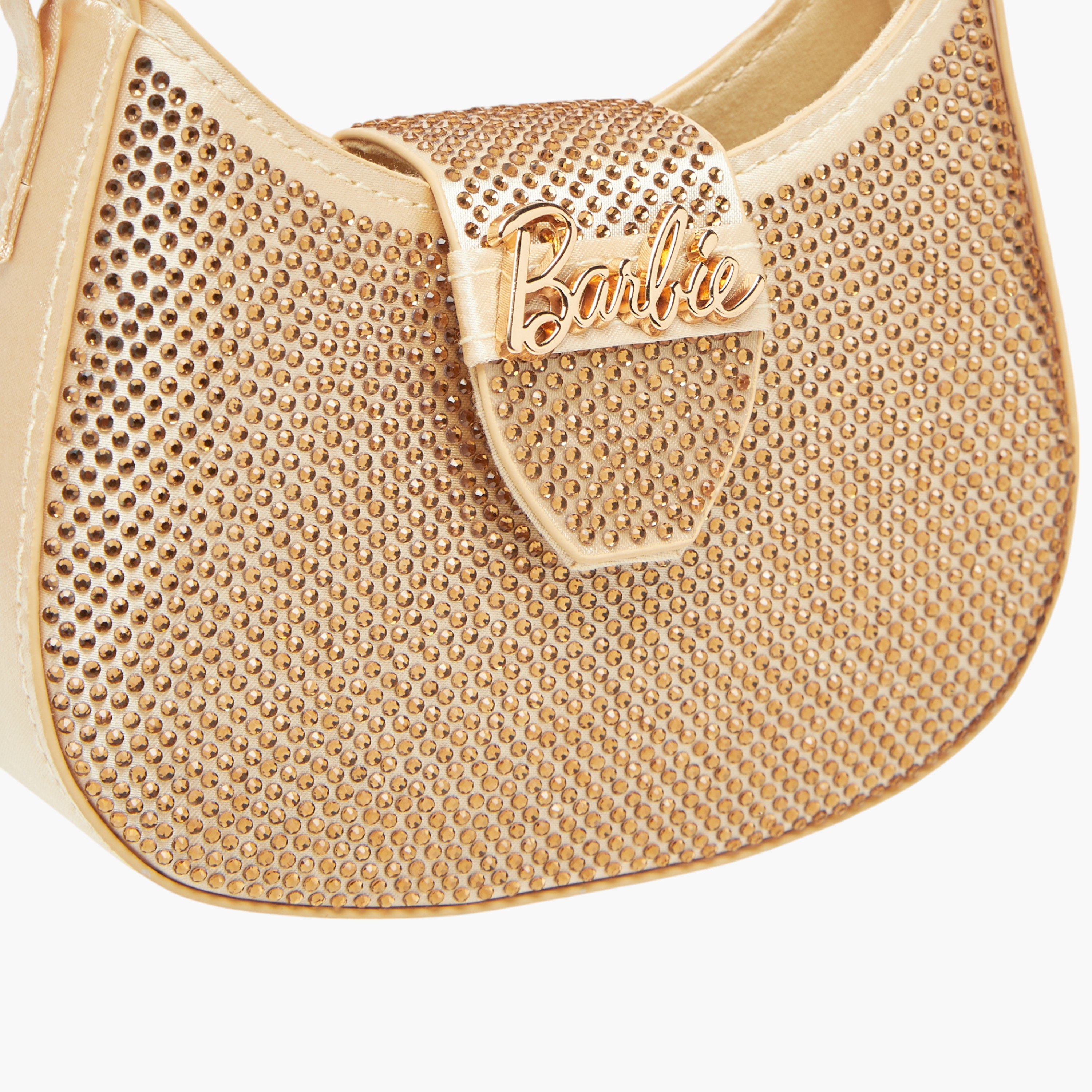 Barbie Embellished Crossbody Bag with Strap Handle and Button Closure-girls-accessories-bags-image-4