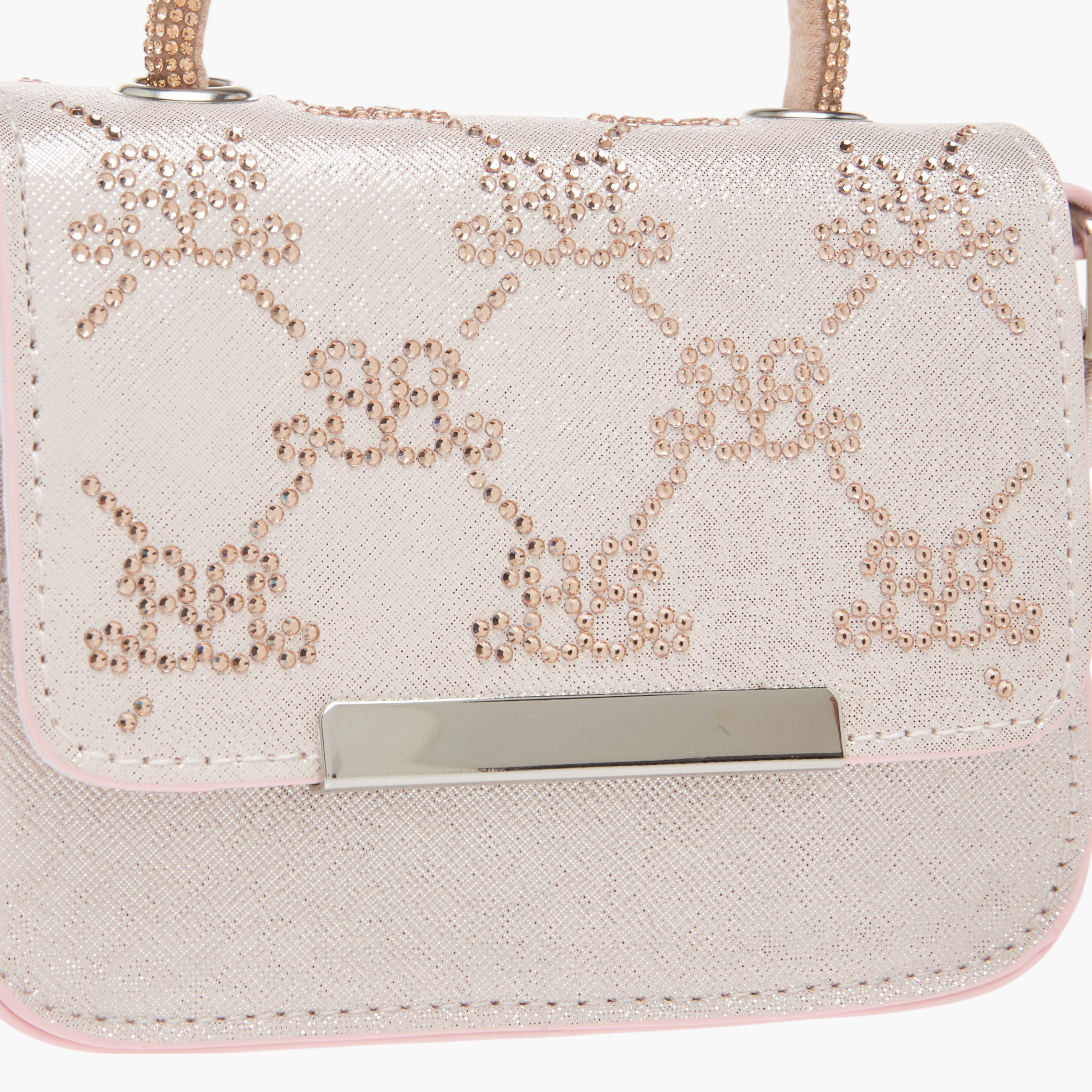 Barbie Embellished Crossbody Bag with Adjustable Strap and Flap Closure-girls-accessories-bags-image-4