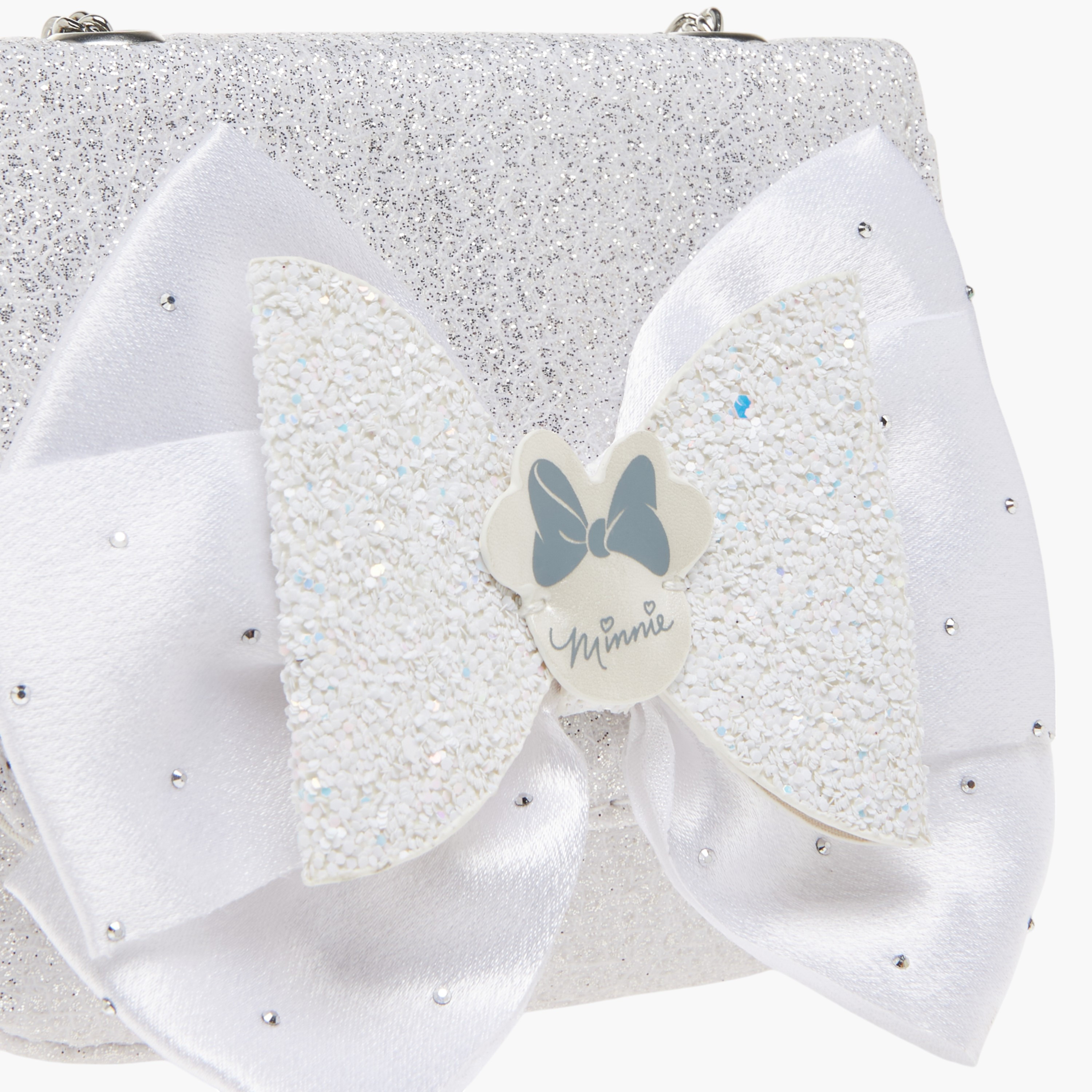 Disney Textured Bow Detail Crossbody Bag with Button Closure-girls-accessories-bags-image-4