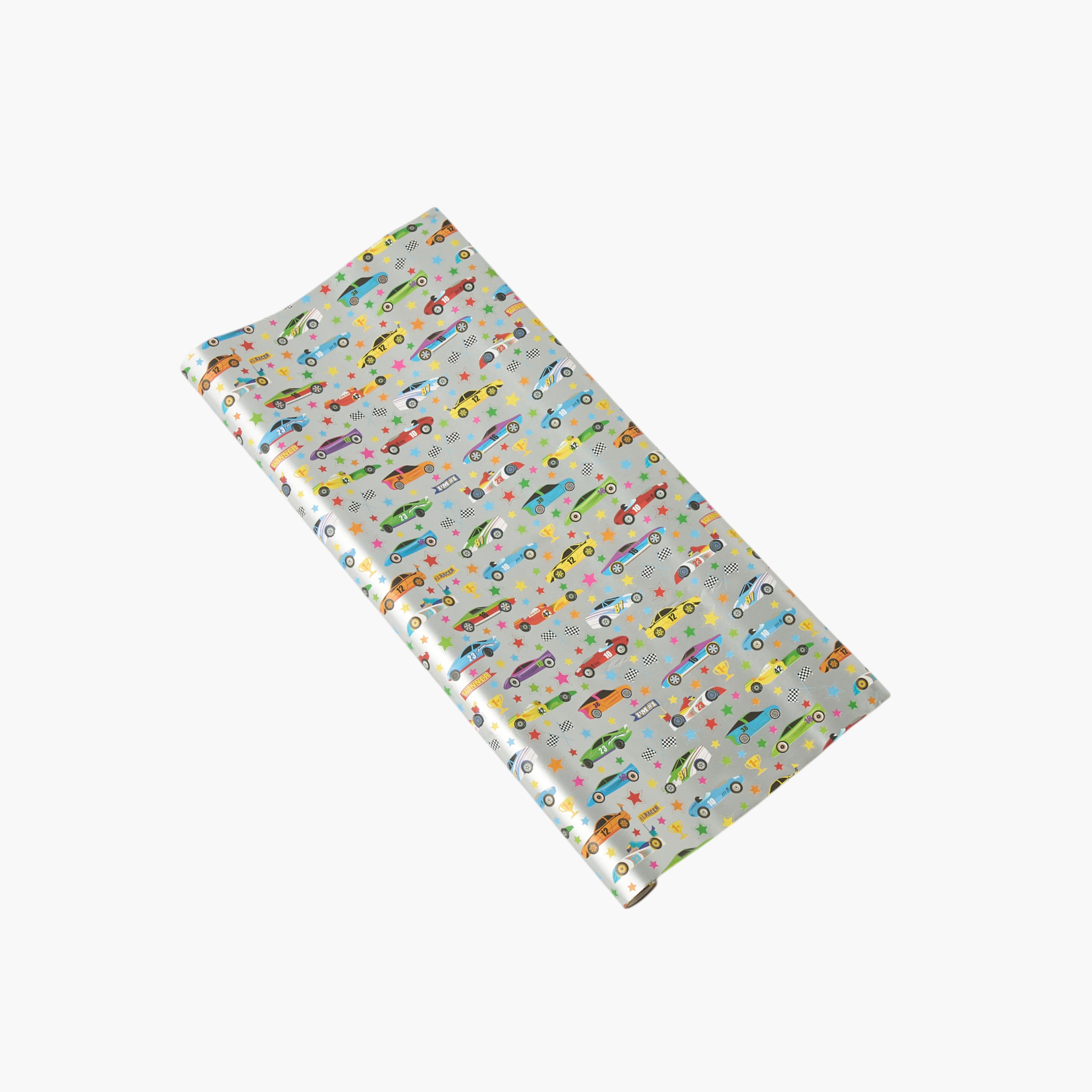 Sports Car Print Gift Wrap - 70x2 cms-household-decor-decorativeobjectsandsculptures-image-1