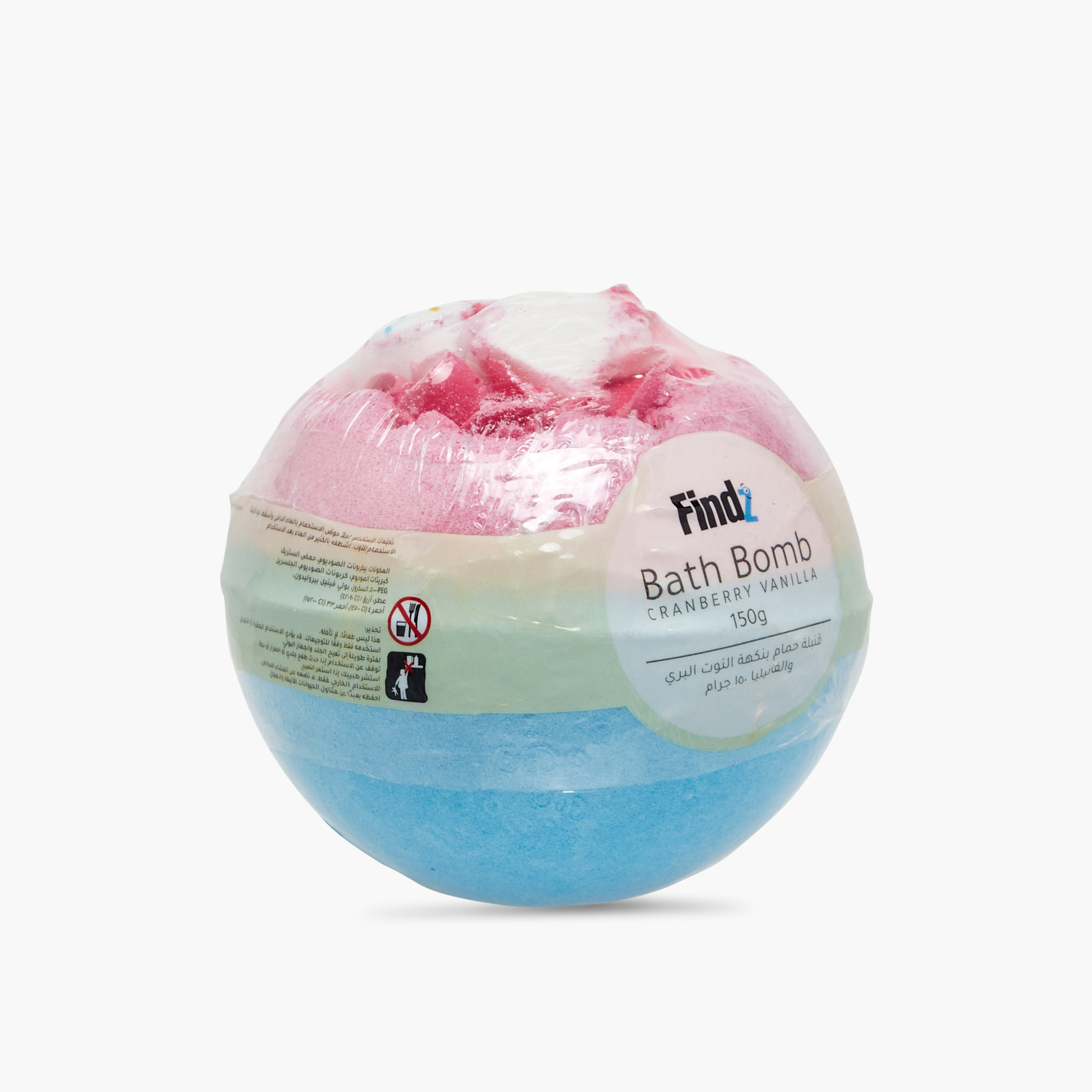 Findz Cranberry Vanilla Bath Bomb - 150 gms-beautyandpersonalcare-bathandbody-bathandshower-bathsalts-image-2