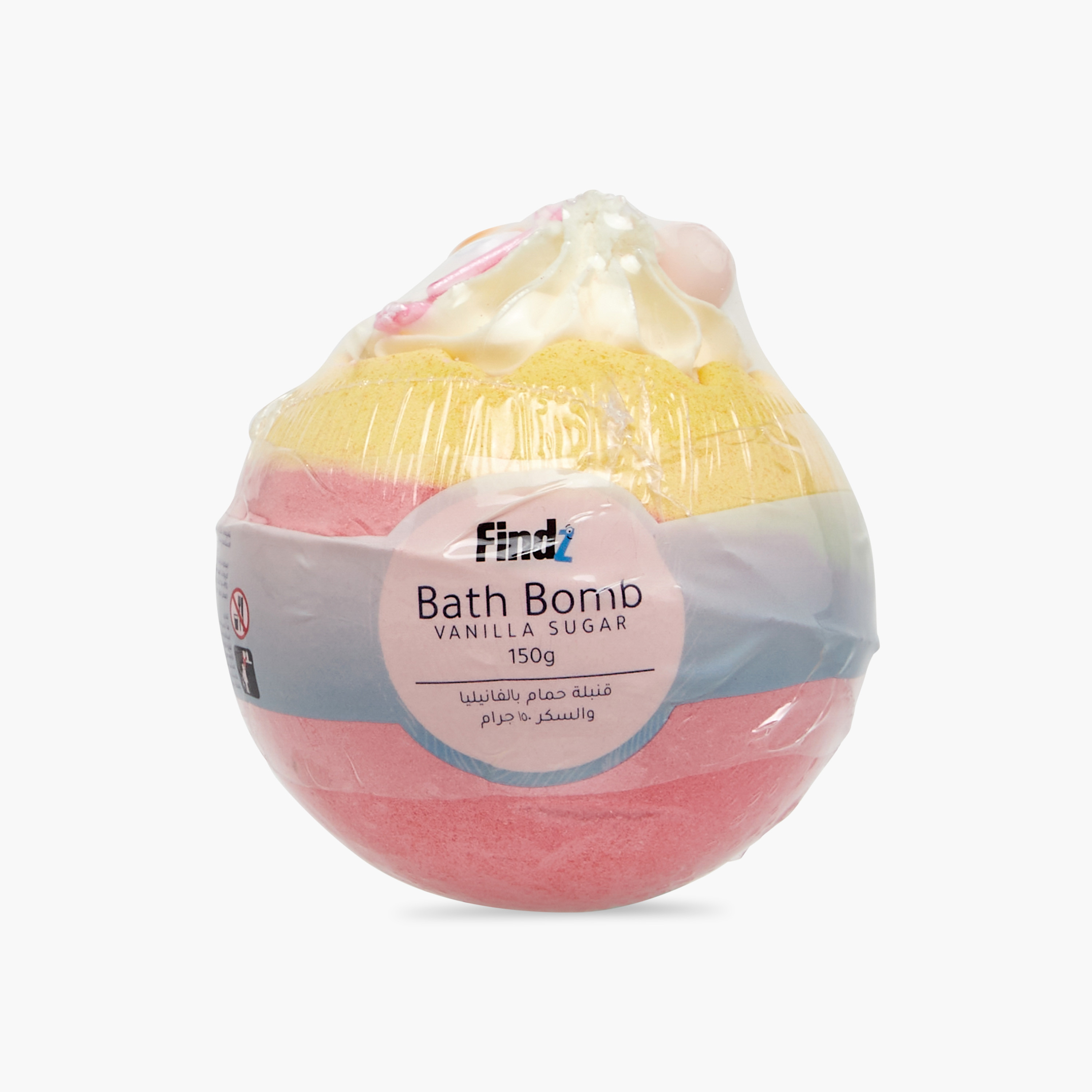 Findz Vanilla Sugar Bath Bomb - 150 gms-beautyandpersonalcare-bathandbody-bathandshower-bathsalts-image-1