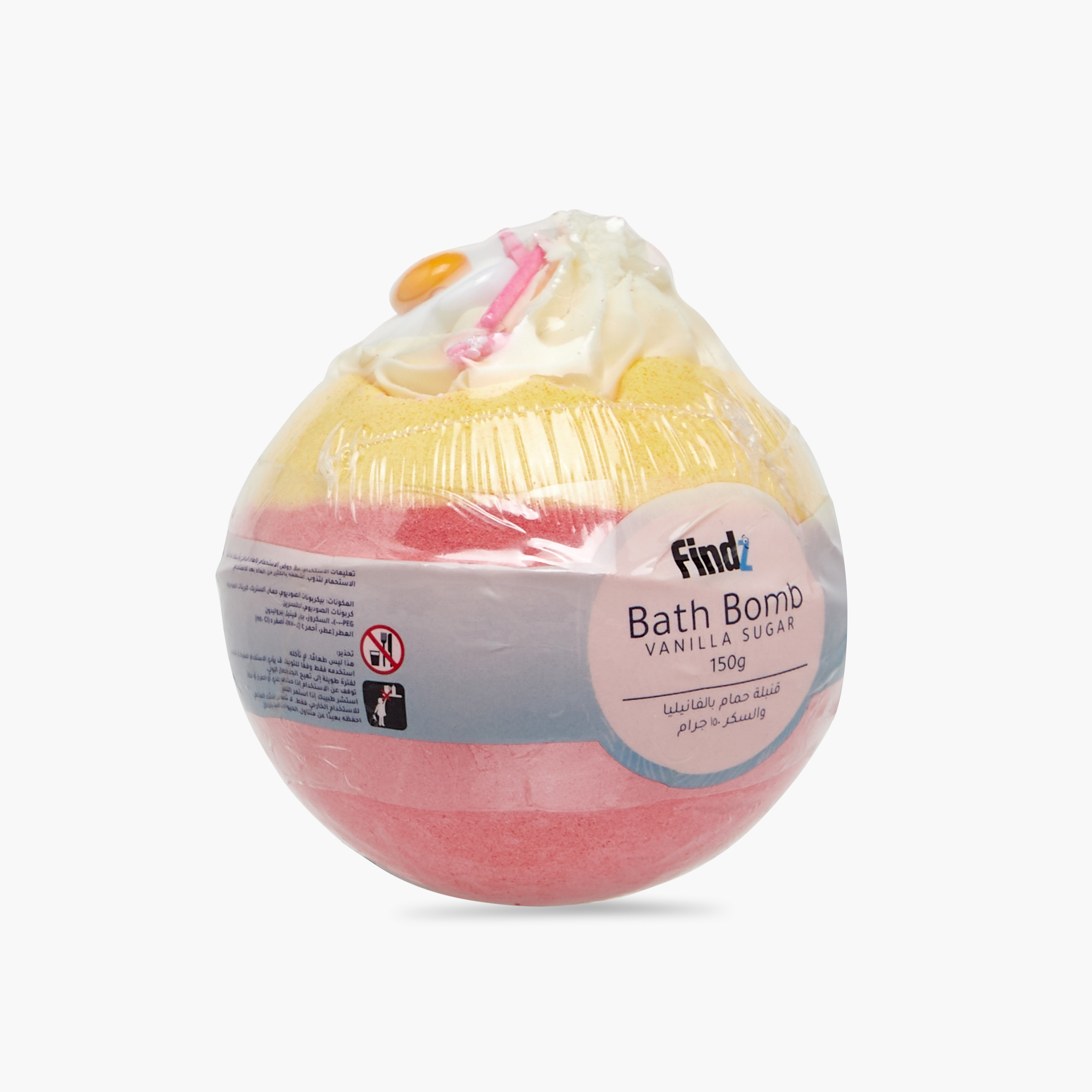 Findz Vanilla Sugar Bath Bomb - 150 gms-beautyandpersonalcare-bathandbody-bathandshower-bathsalts-image-2