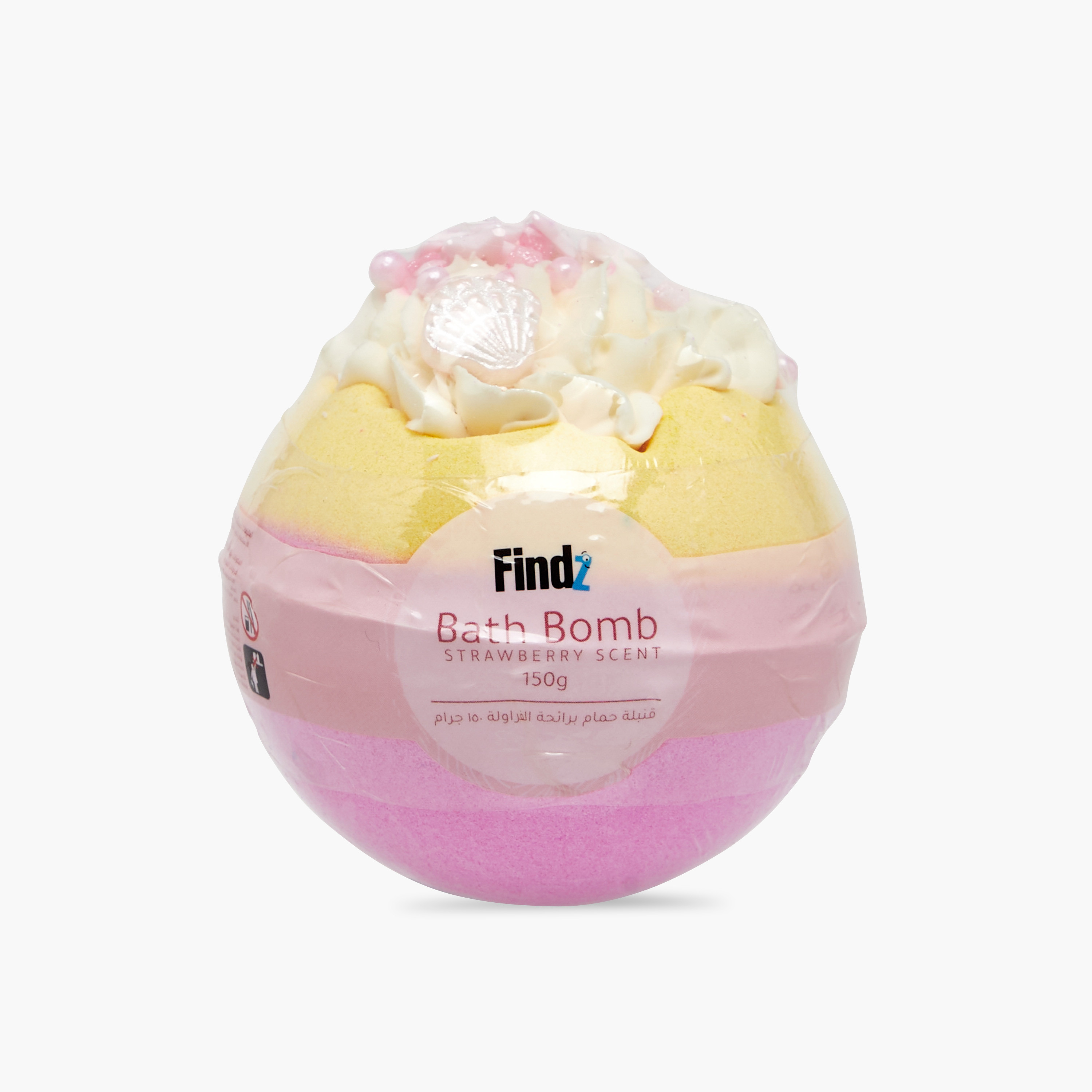 Findz Strawberry Bath Bomb - 150 gms-beautyandpersonalcare-bathandbody-bathandshower-bathsalts-image-1