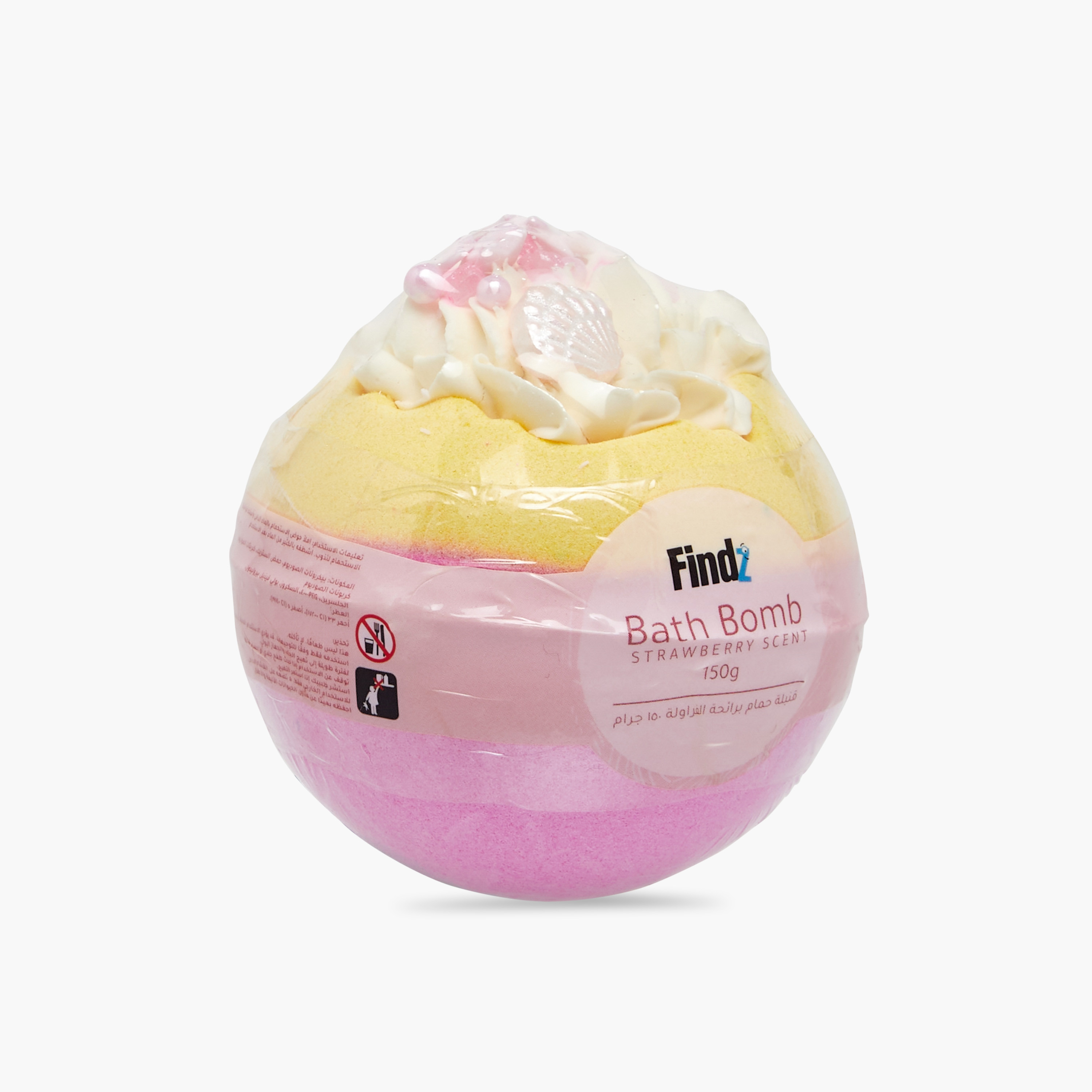 Findz Strawberry Bath Bomb - 150 gms-beautyandpersonalcare-bathandbody-bathandshower-bathsalts-image-2