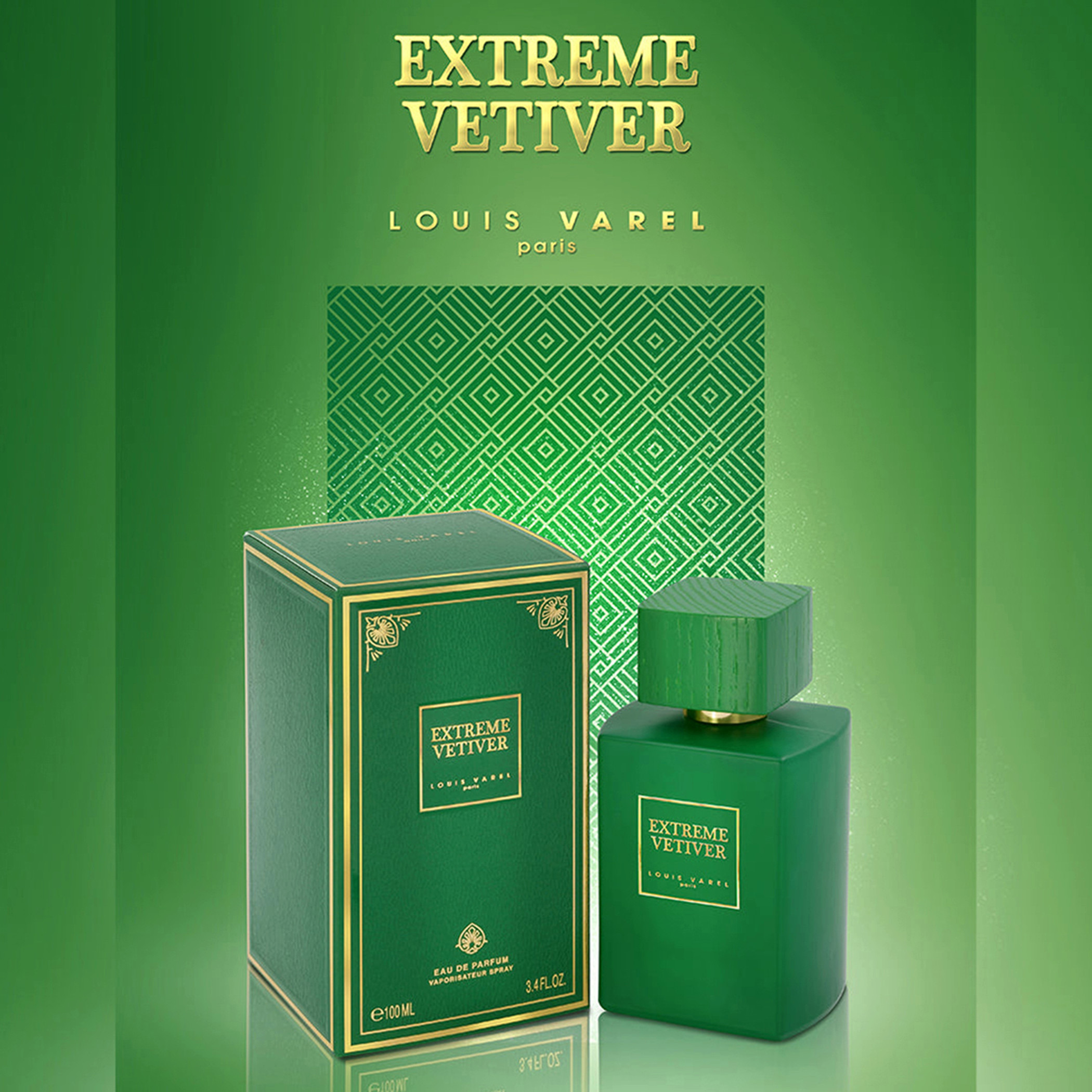 Louis Varel Extreme Vetiver Eau de Parfum Spray for Men - 100 ml-beautyandpersonalcare-fragrance-unisex-image-2