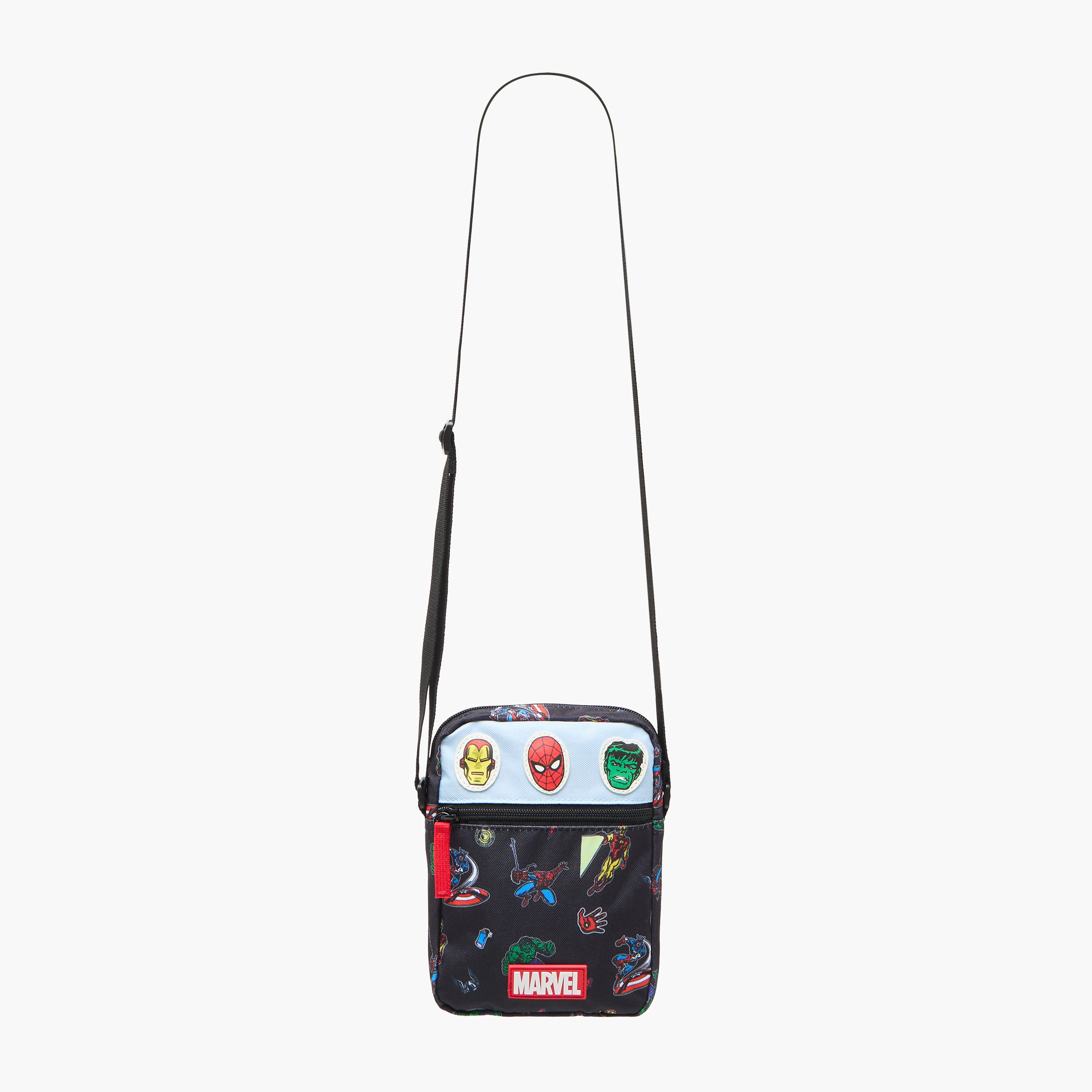 شنطة كروس بودي بحزام قابل للتعديل وسحاب إغلاق وطبعات مارفل-boys-accessories-bagsandbackpacks-image-2