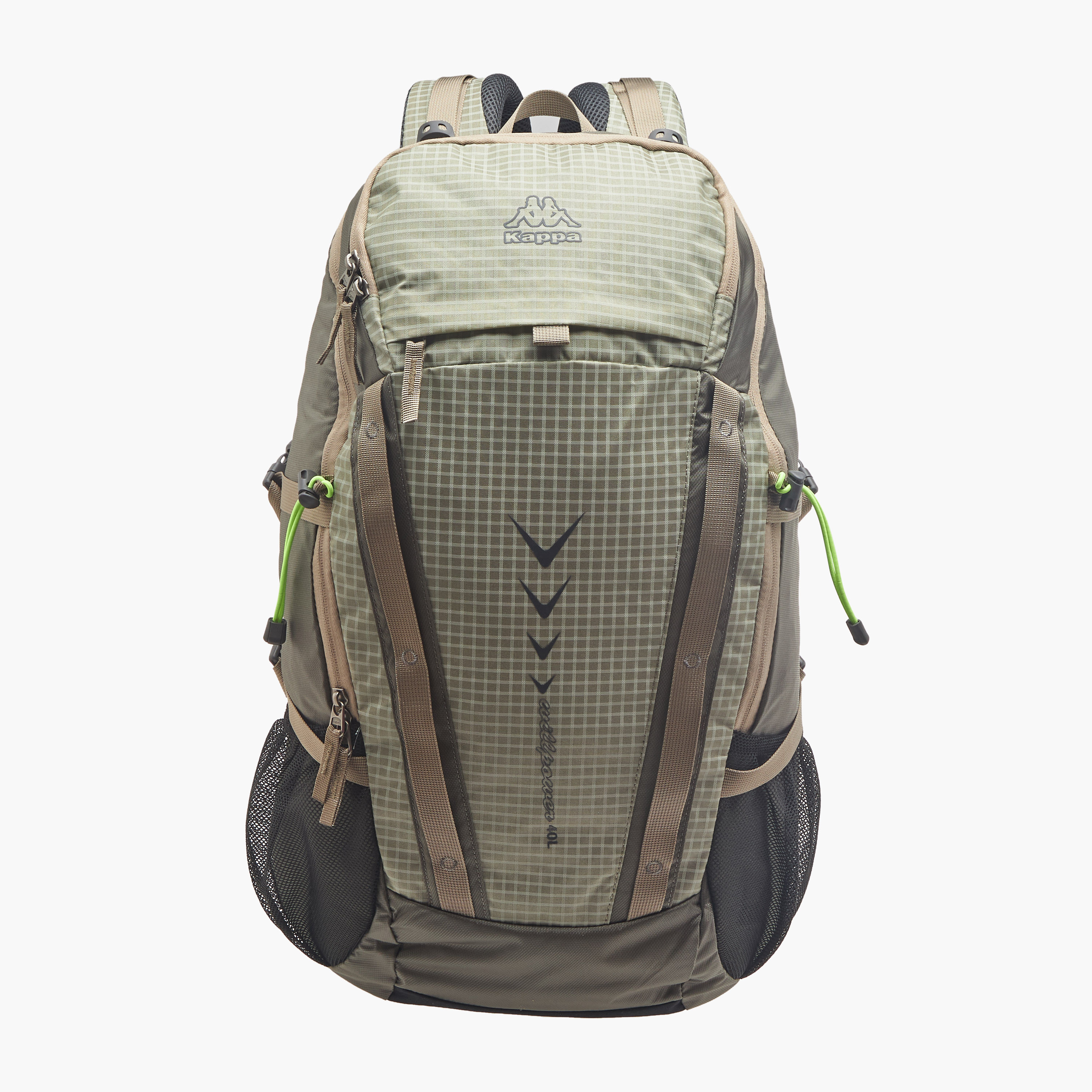 Kappa Logo Print Backpack with Zip Closure and Adjustable Strap - 34x54x16 cm-men-bags-image-1