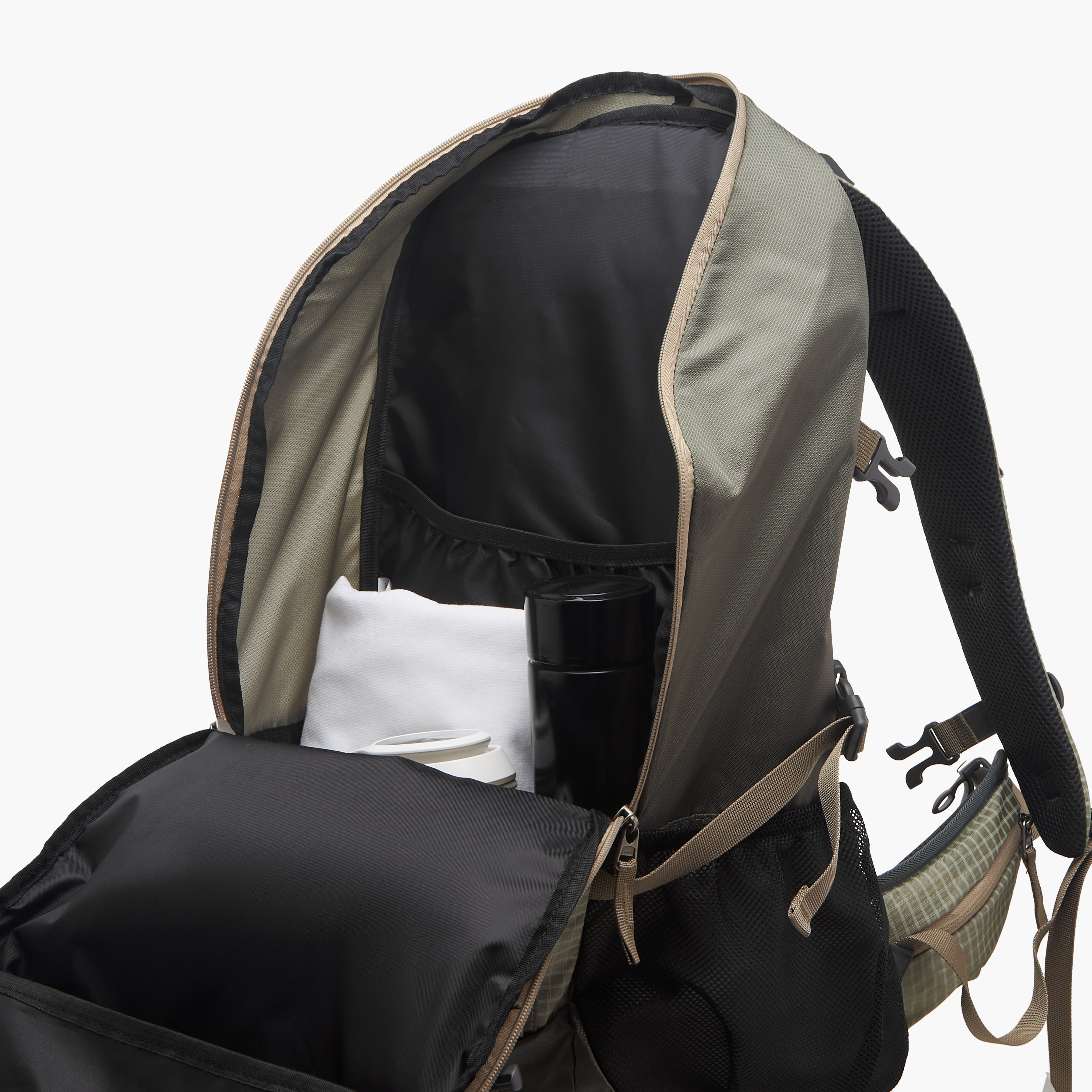 Kappa Logo Print Backpack with Zip Closure and Adjustable Strap - 34x54x16 cm-men-bags-image-11