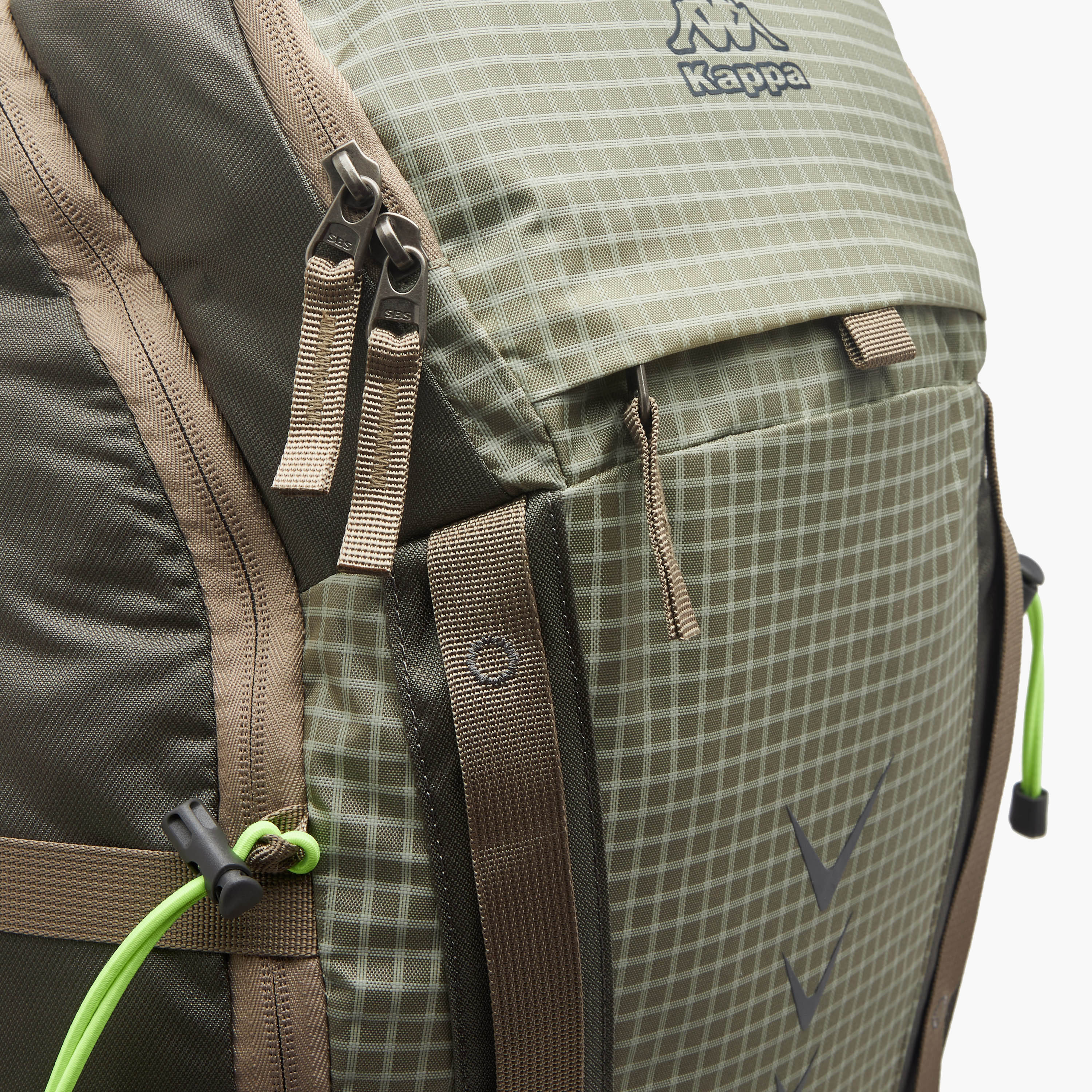 Kappa Logo Print Backpack with Zip Closure and Adjustable Strap - 34x54x16 cm-men-bags-image-5