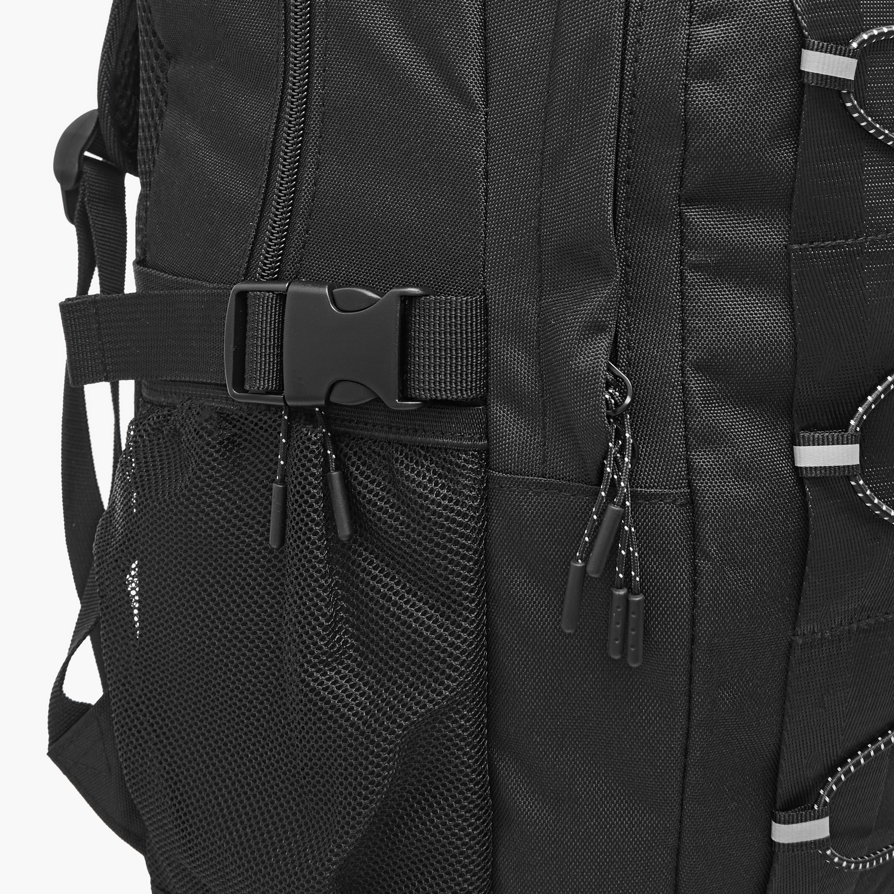 Lee Cooper Logo Applique Backpack with Adjustable Straps and Zip Closure - 14x31x46 cm-travel-luggagesandbags-backpacks-image-5