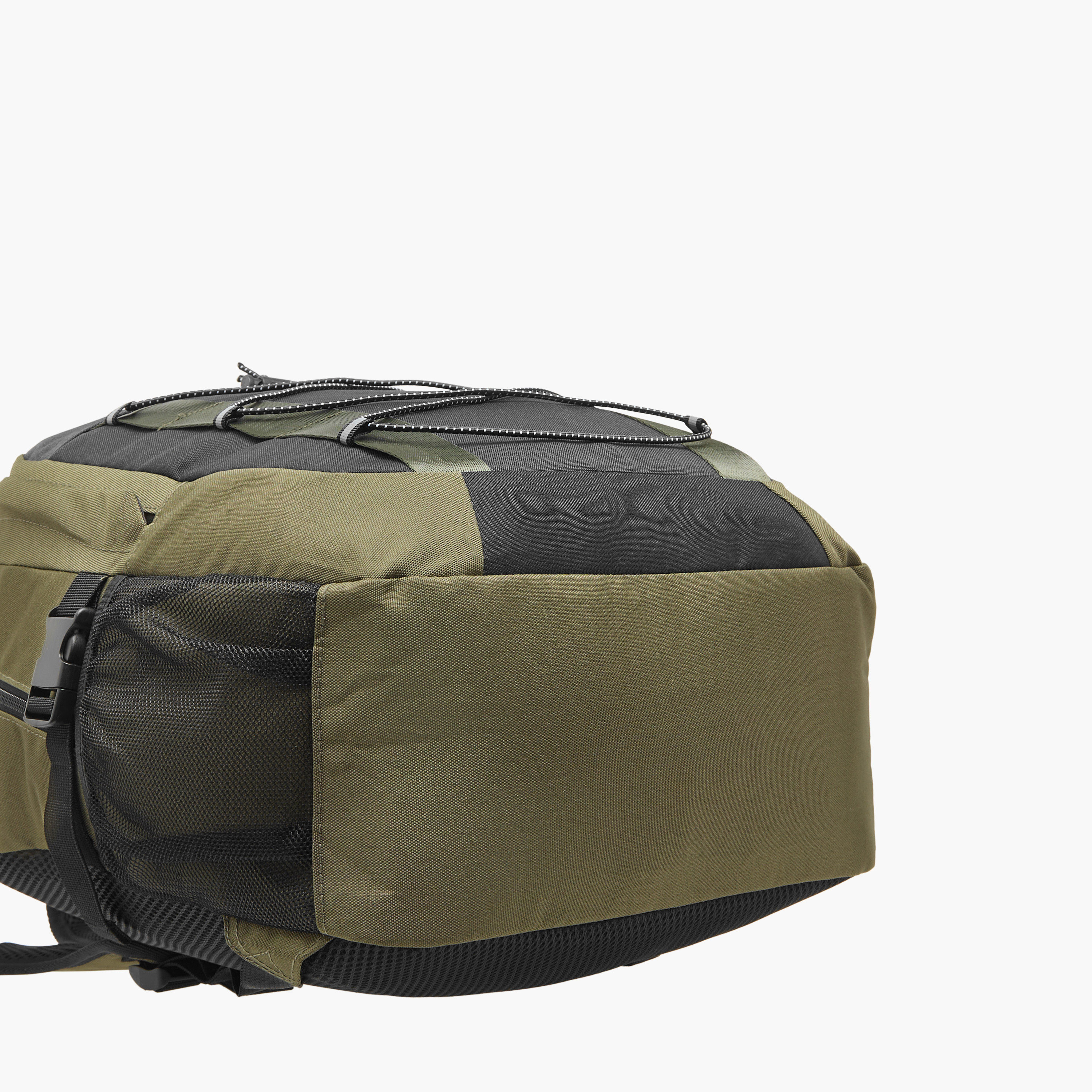 Lee Cooper Logo Applique Backpack with Adjustable Straps and Zip Closure - 14x31x46 cm-men-bags-image-6