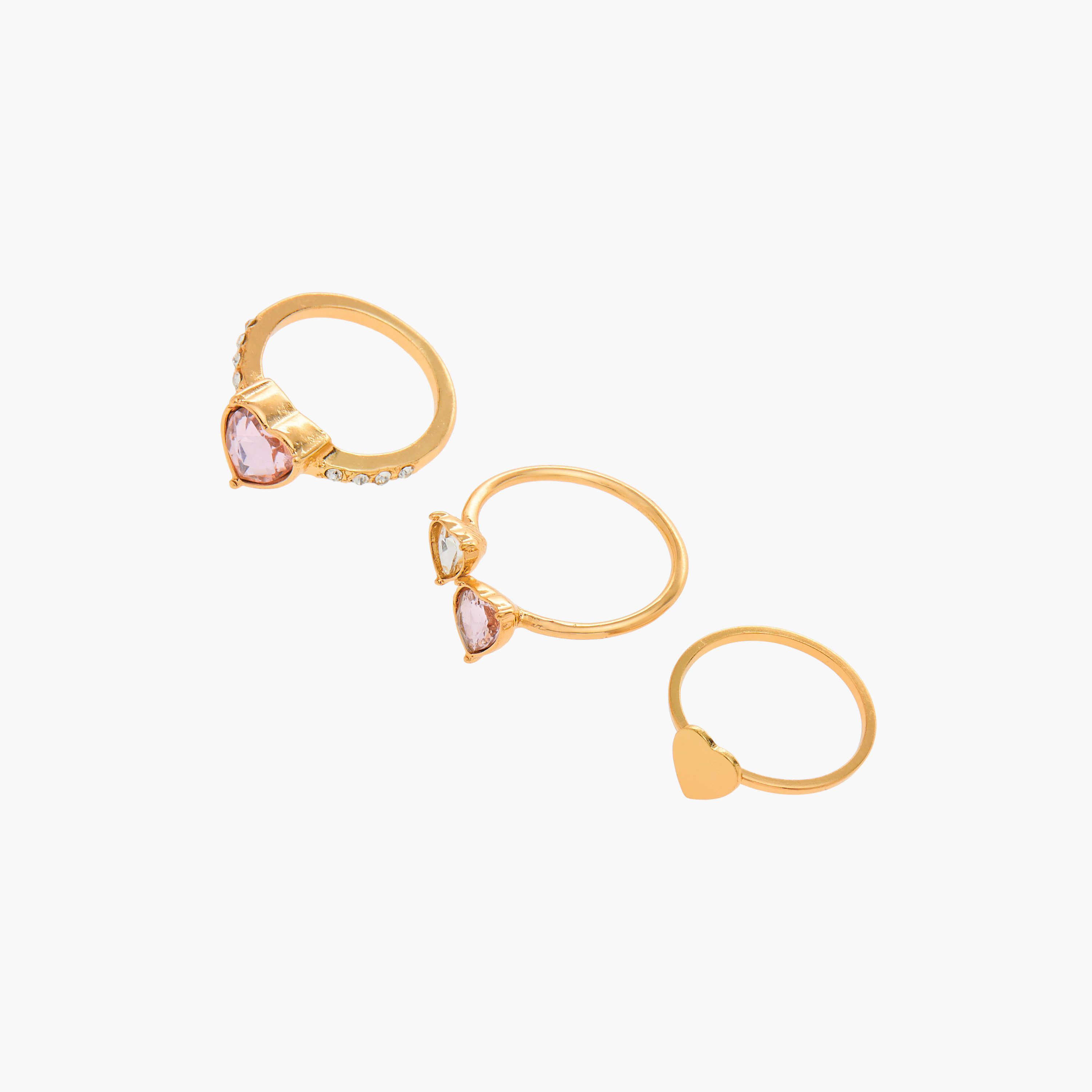 Heart Embellished 3-Piece Ring Set - L-XL-women-watchesandjewellery-jewellery-rings-image-3