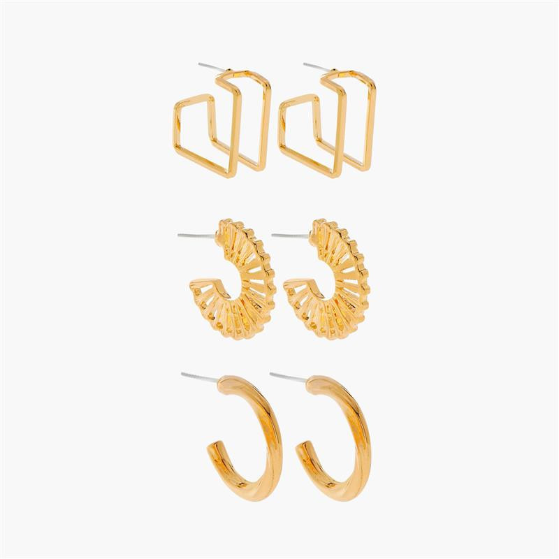 Assorted Hoop Earrings with Pushback Closure - Set of 3-women-watchesandjewellery-jewellery-earrings-image-1