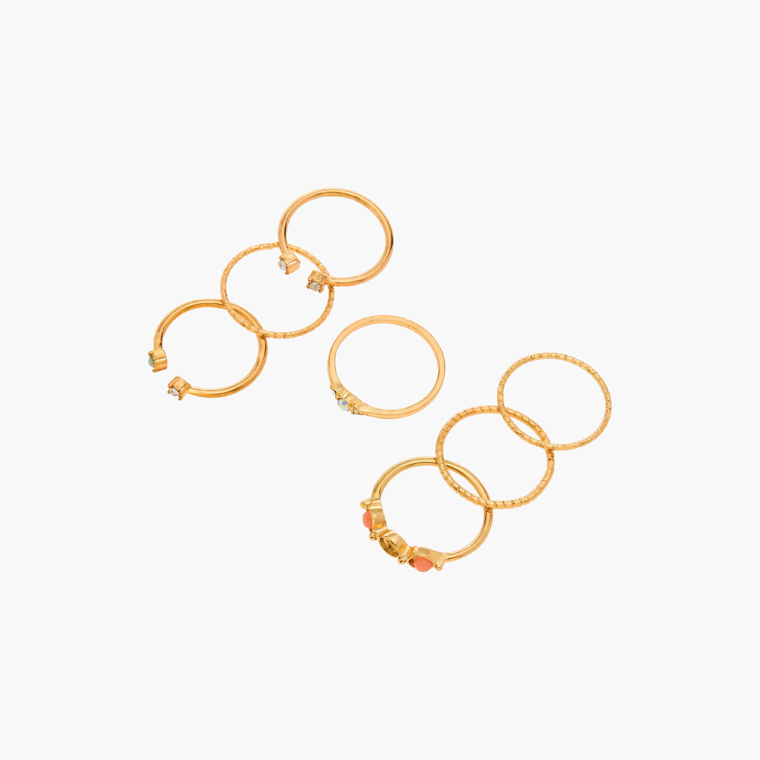 Assorted 7-Piece Metallic Ring Set - L-XL-women-watchesandjewellery-jewellery-rings-image-1