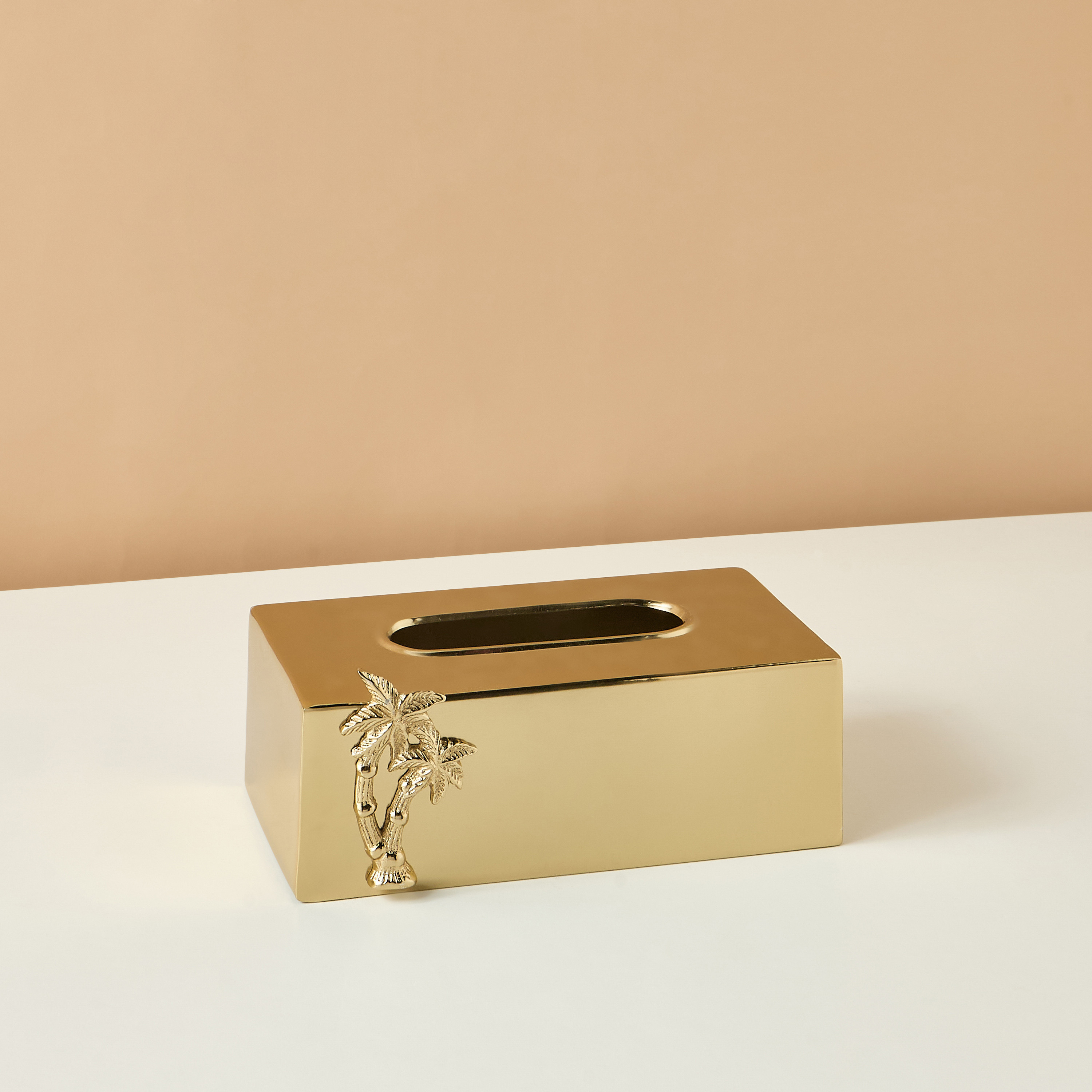 صندوق مناديل بتزيينات نخلة-household-bathandlaundry-bathaccessories-tissueboxesandcottonjars-image-3