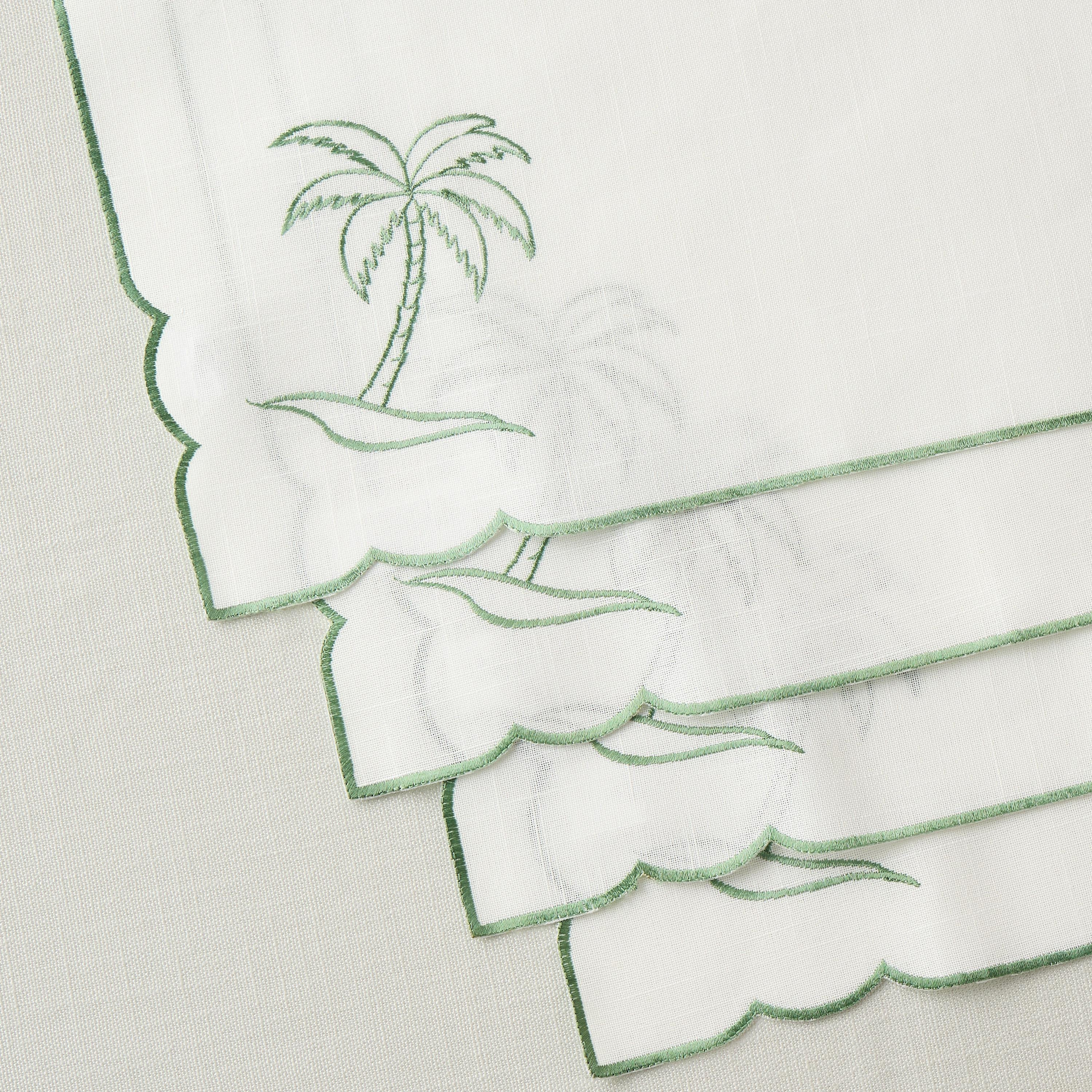 Palm 4-Piece Embroidered Napkin Set-household-dining-tablelinen-napkinsandaccessories-image-3