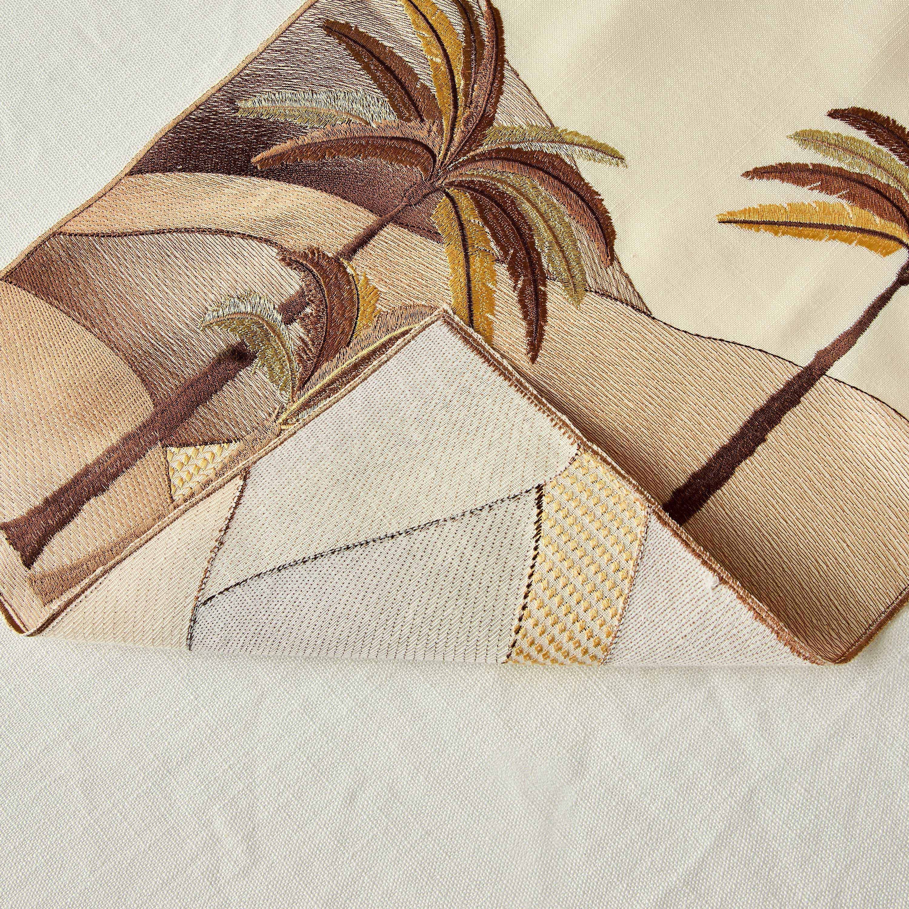 Palm Embroidered Runner - 180x35 cms-household-dining-tablelinen-runnersandtablecovers-image-5