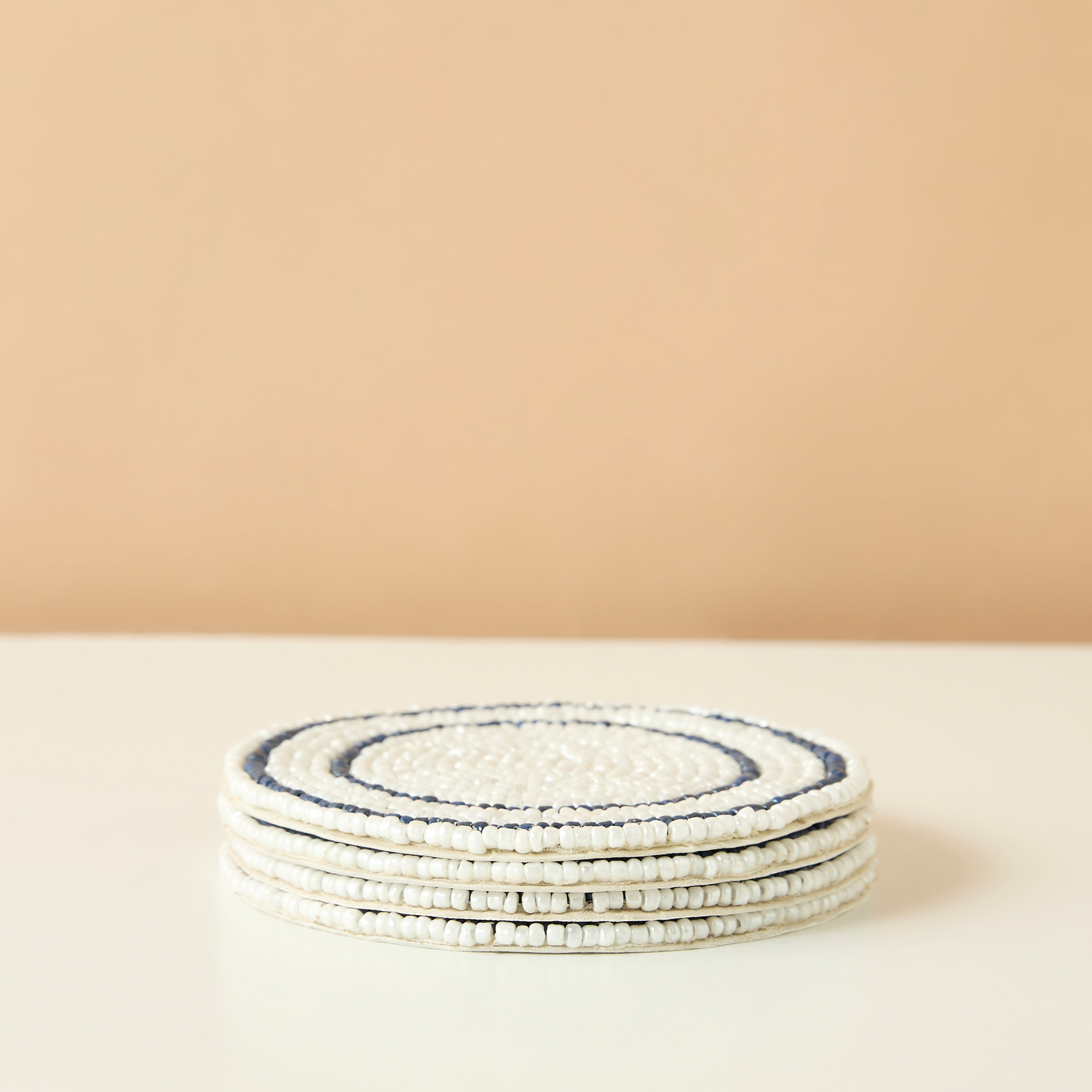 Gia Como Beaded Glass Coaster - Set of 4-household-dining-tablelinen-napkinsandaccessories-image-2