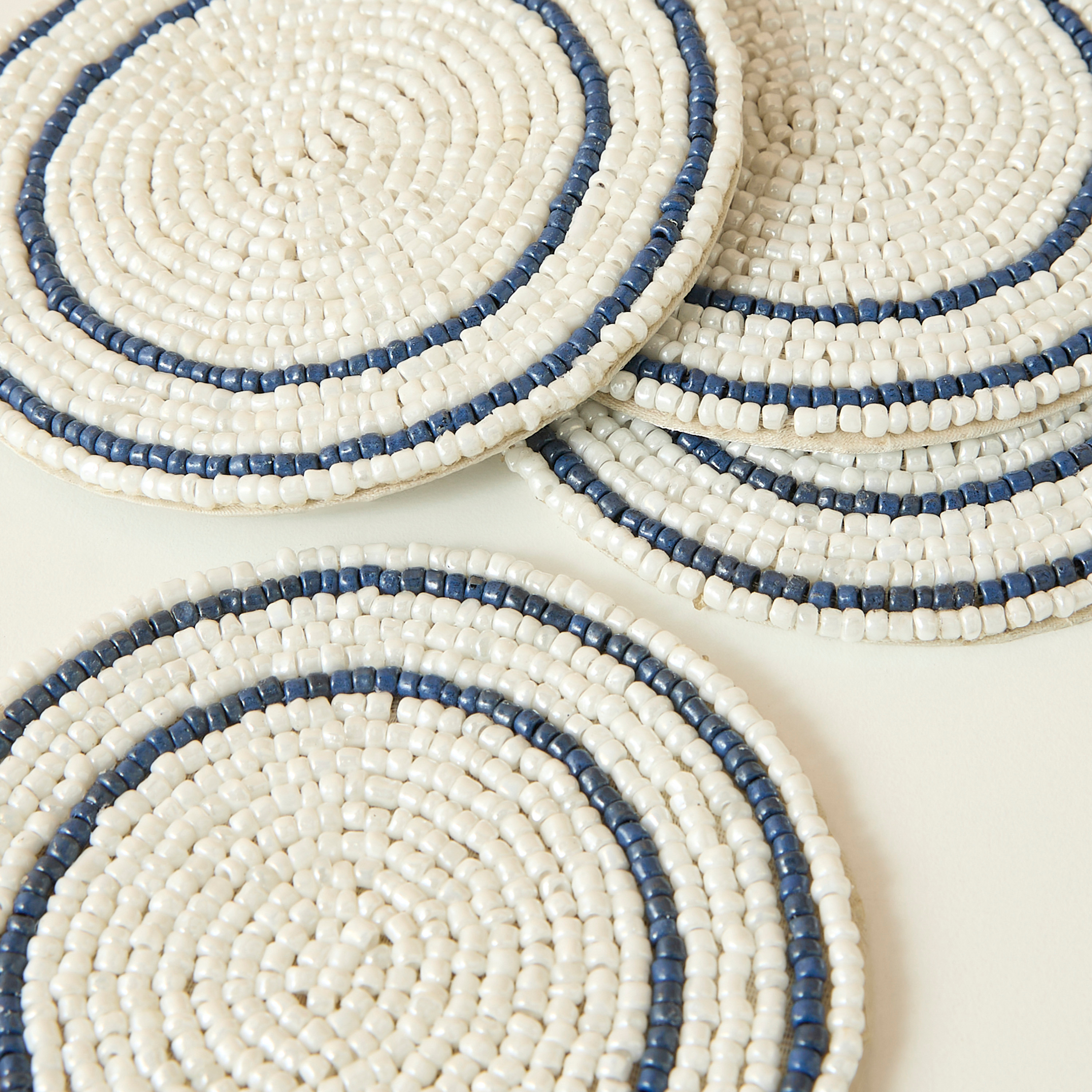 Gia Como Beaded Glass Coaster - Set of 4-household-dining-tablelinen-napkinsandaccessories-image-5