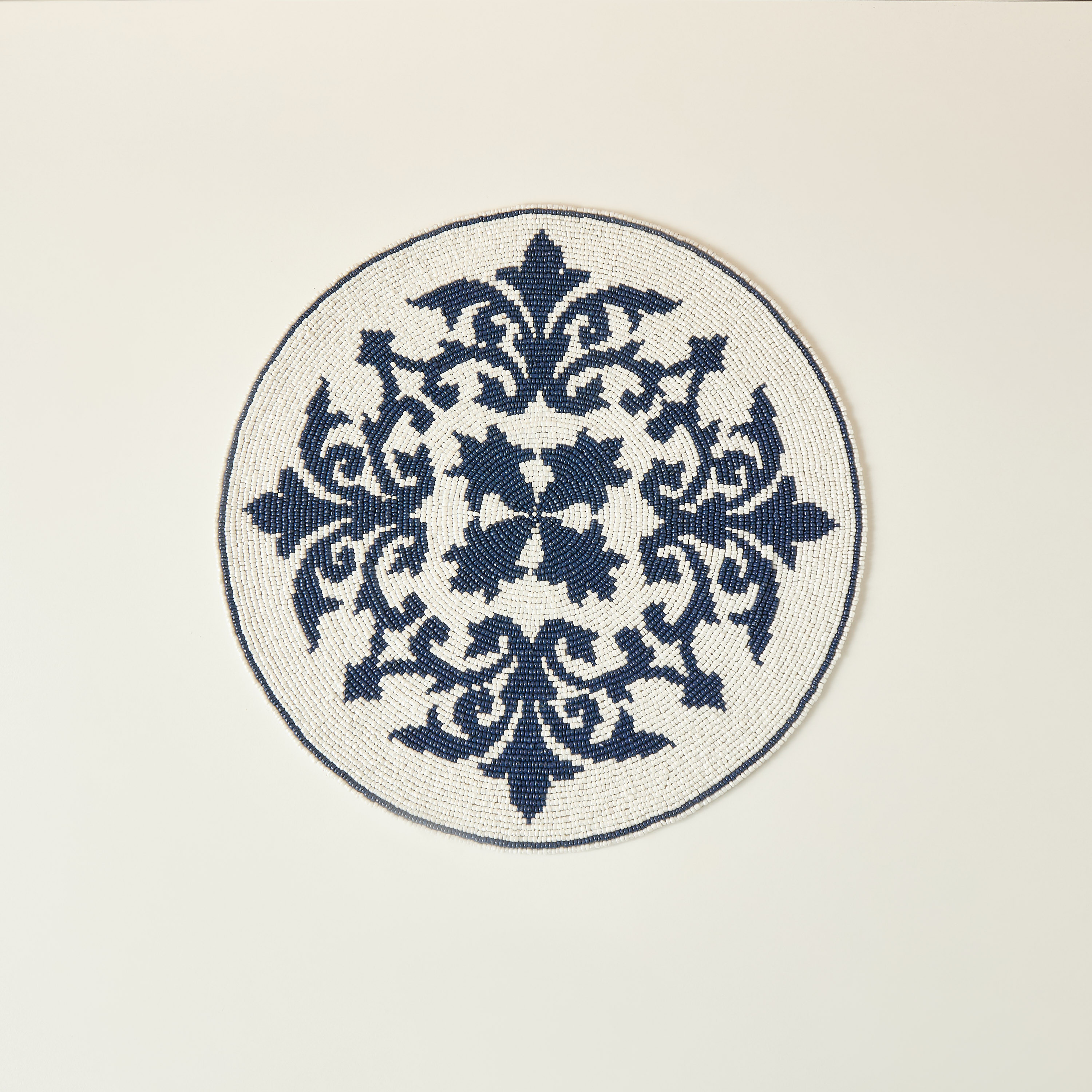 Gia Como Bead Embellished Round Placemat - 36 cms-household-dining-tablelinen-placemats-image-3