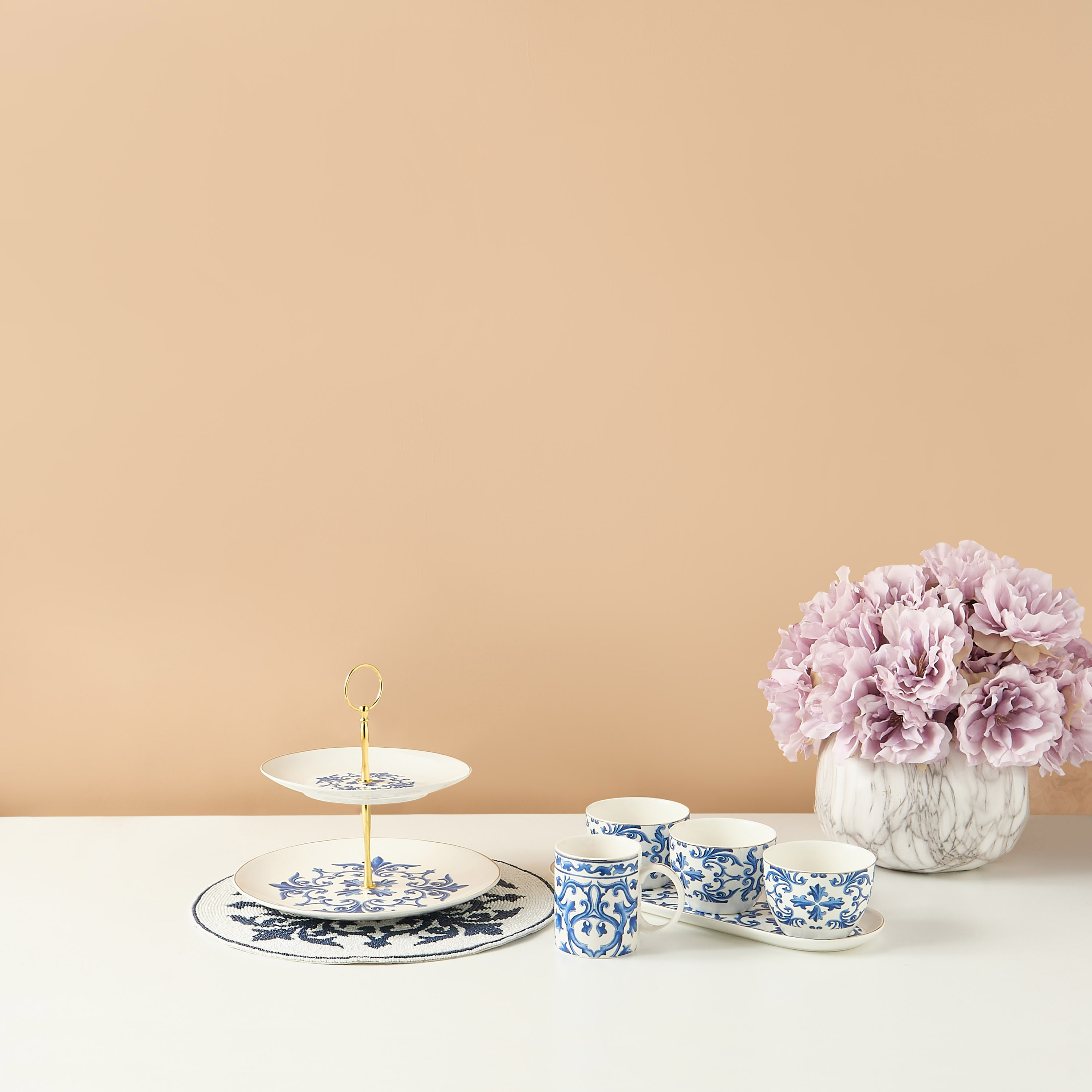 Gia Como Bead Embellished Round Placemat - 36 cms-household-dining-tablelinen-placemats-image-5