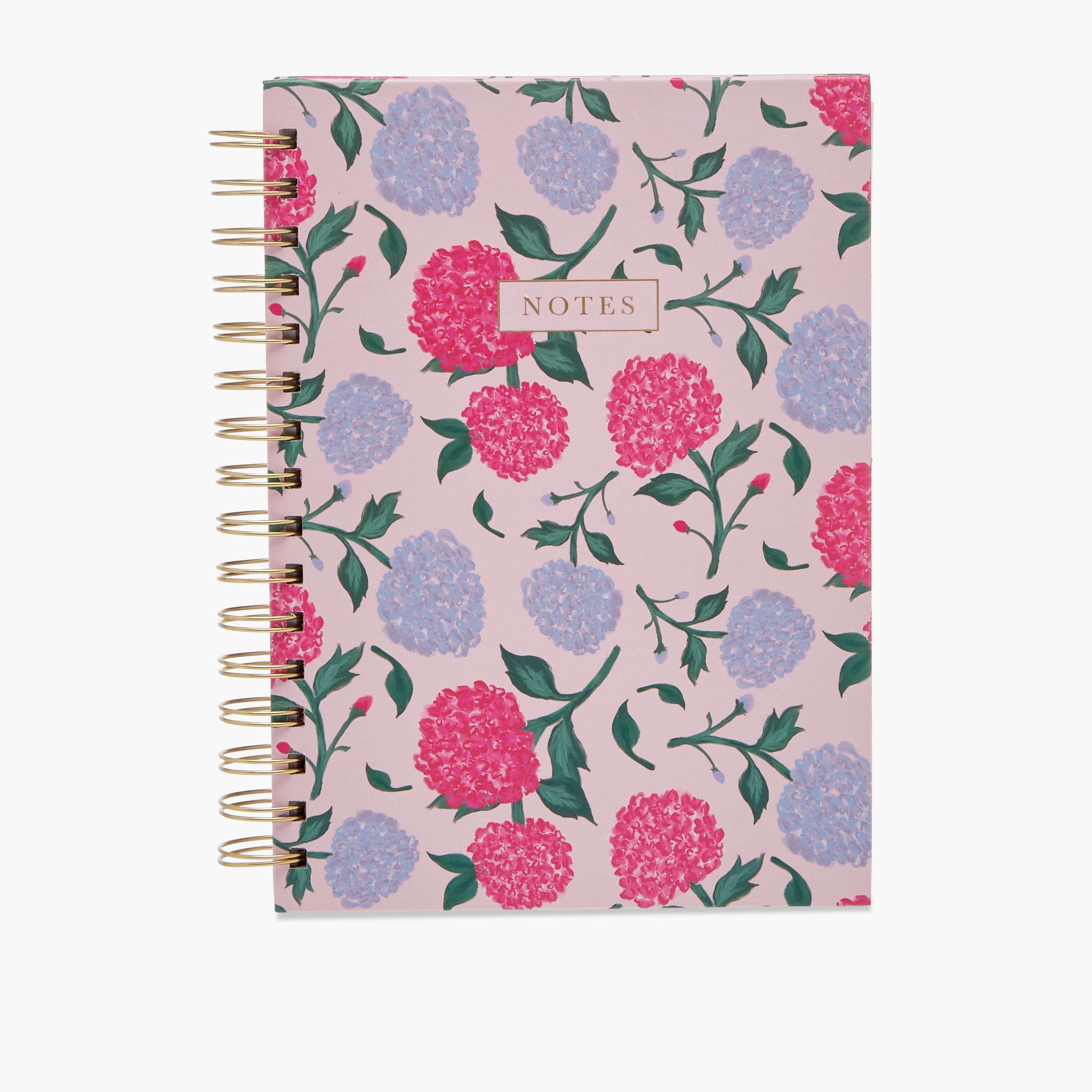 Hydrangea Print Ruled Spiral Journal-school-stationery-notebooks-image-1