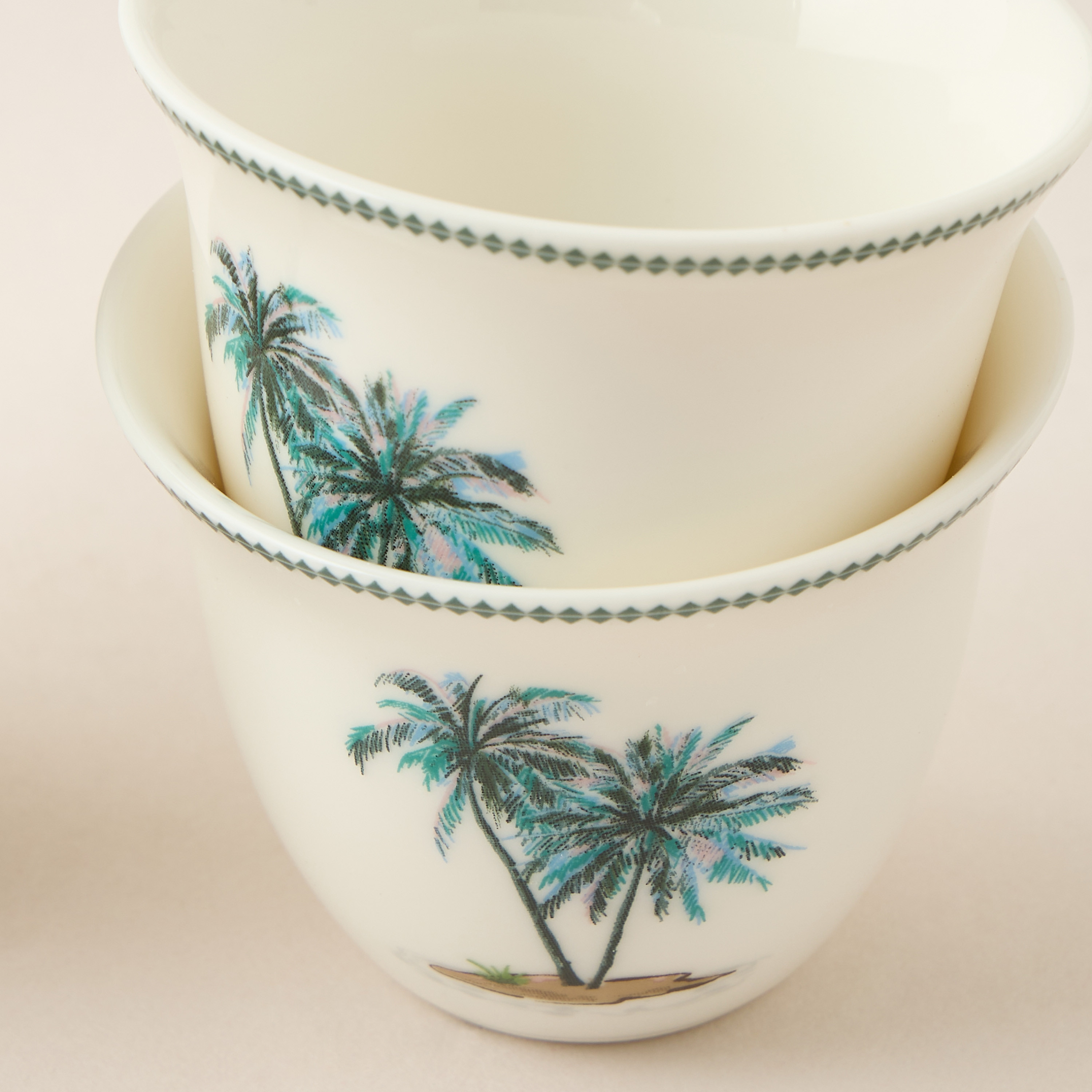 Palm Print 12-Piece New Bone China Kahwa Cup Set-household-dining-teaandcoffee-teaandcoffeesets-image-5