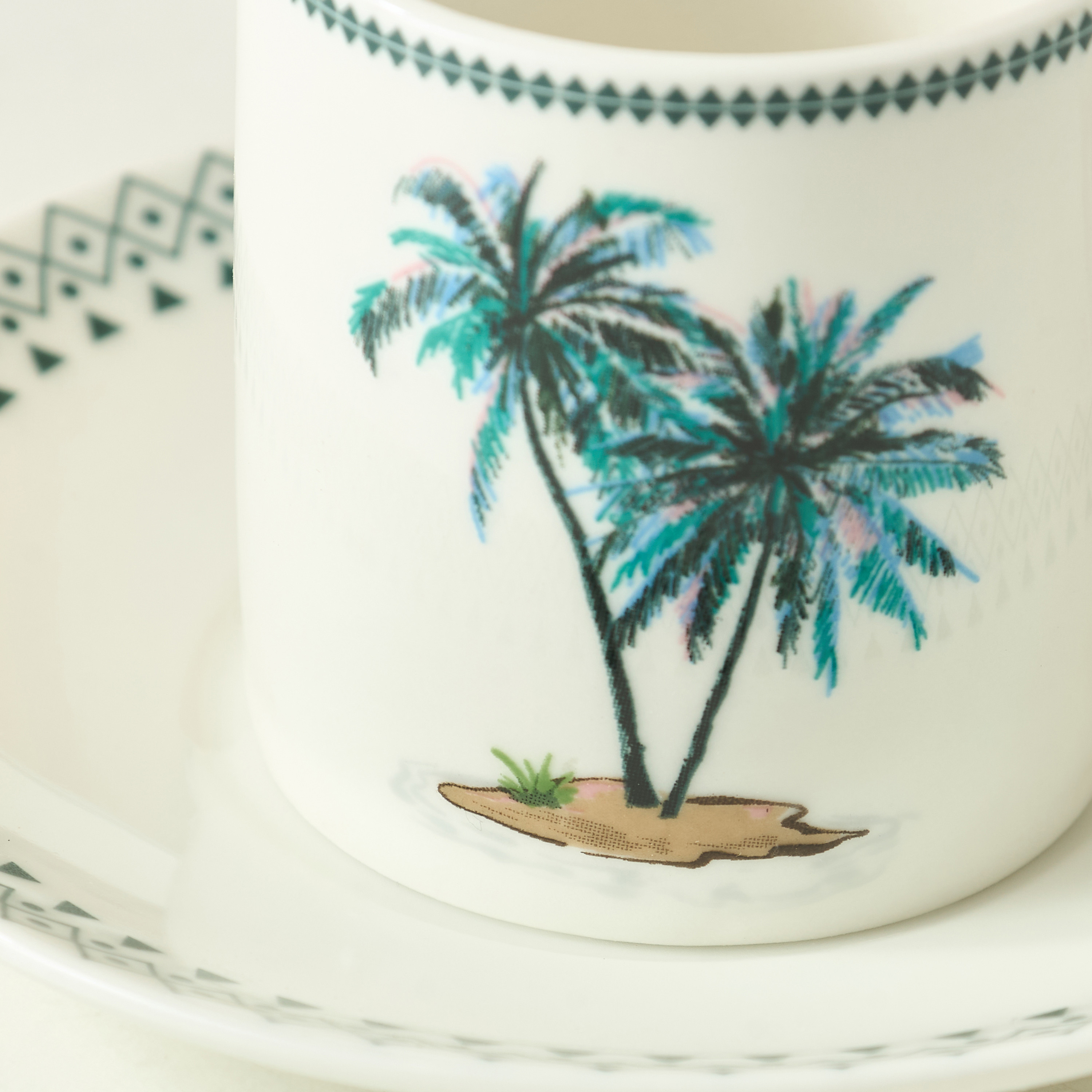 Palm 12-Piece Glass Cup and Saucer Set - 70 ml-household-dining-teaandcoffee-teaandcoffeesets-image-4