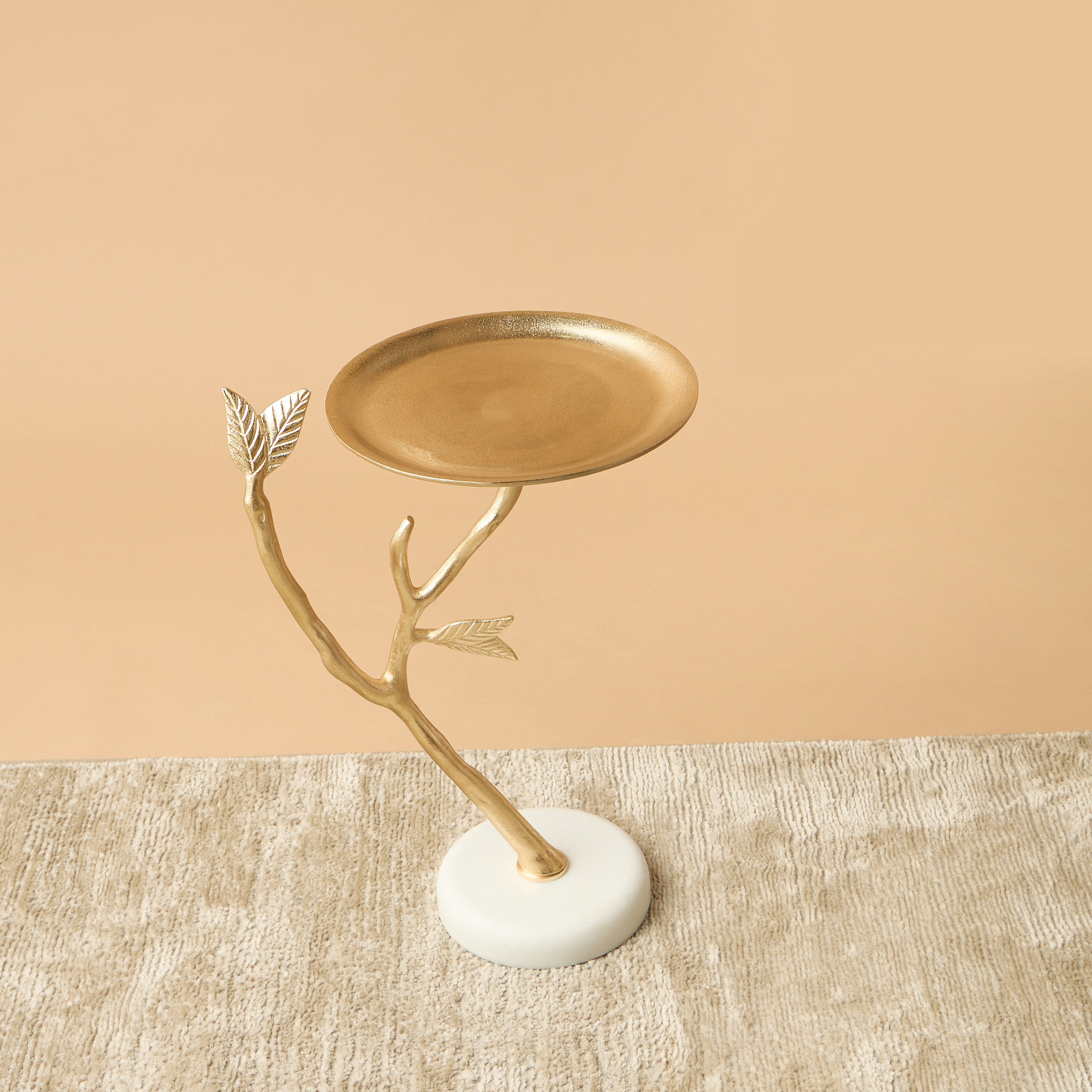 Branch Accent Table with Marble Base - 30x55x35 cms-furniture-livingroom-sideandendtables-image-2