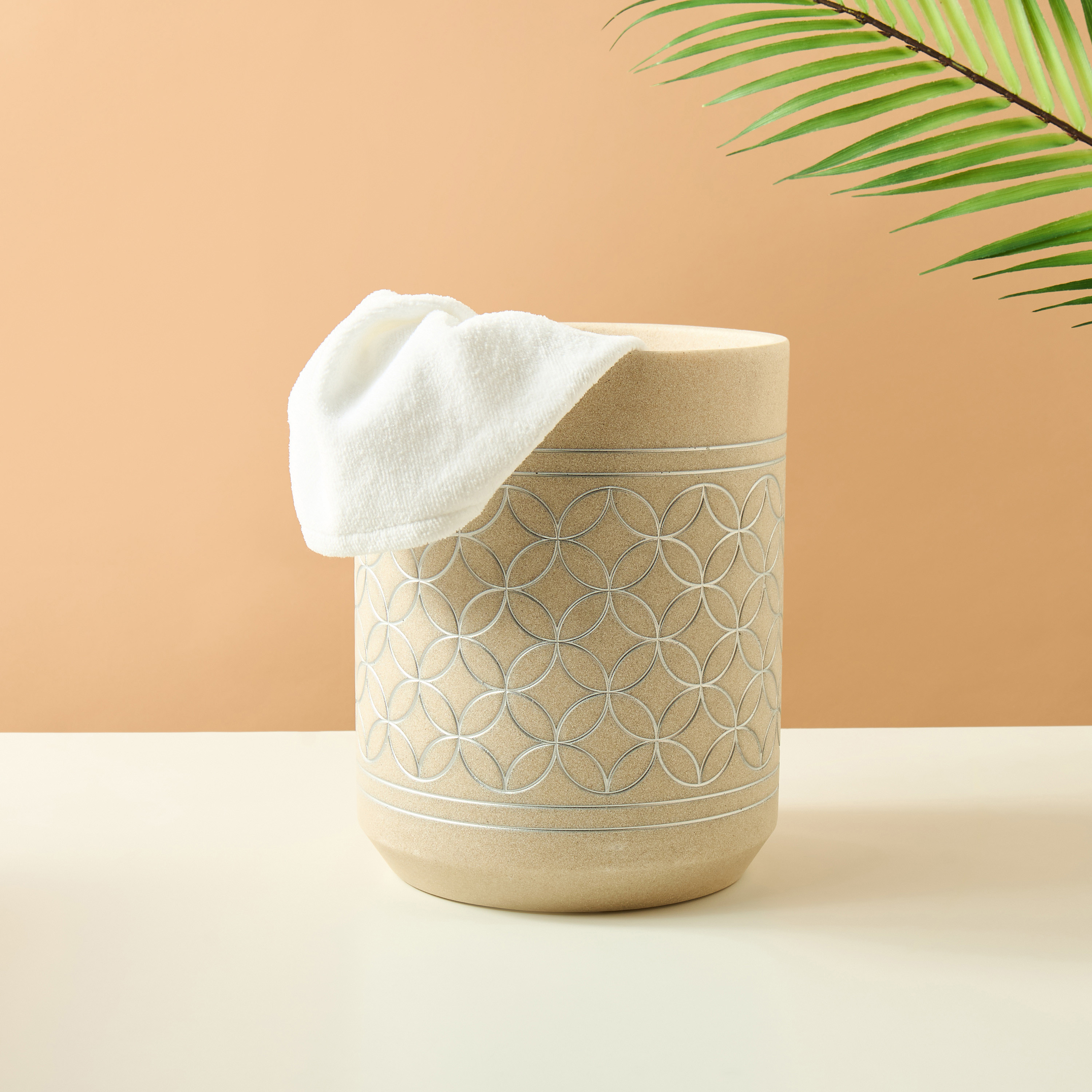 Silver Lining Printed Waste Bin-household-bathandlaundry-wastebinsandaccessories-image-1