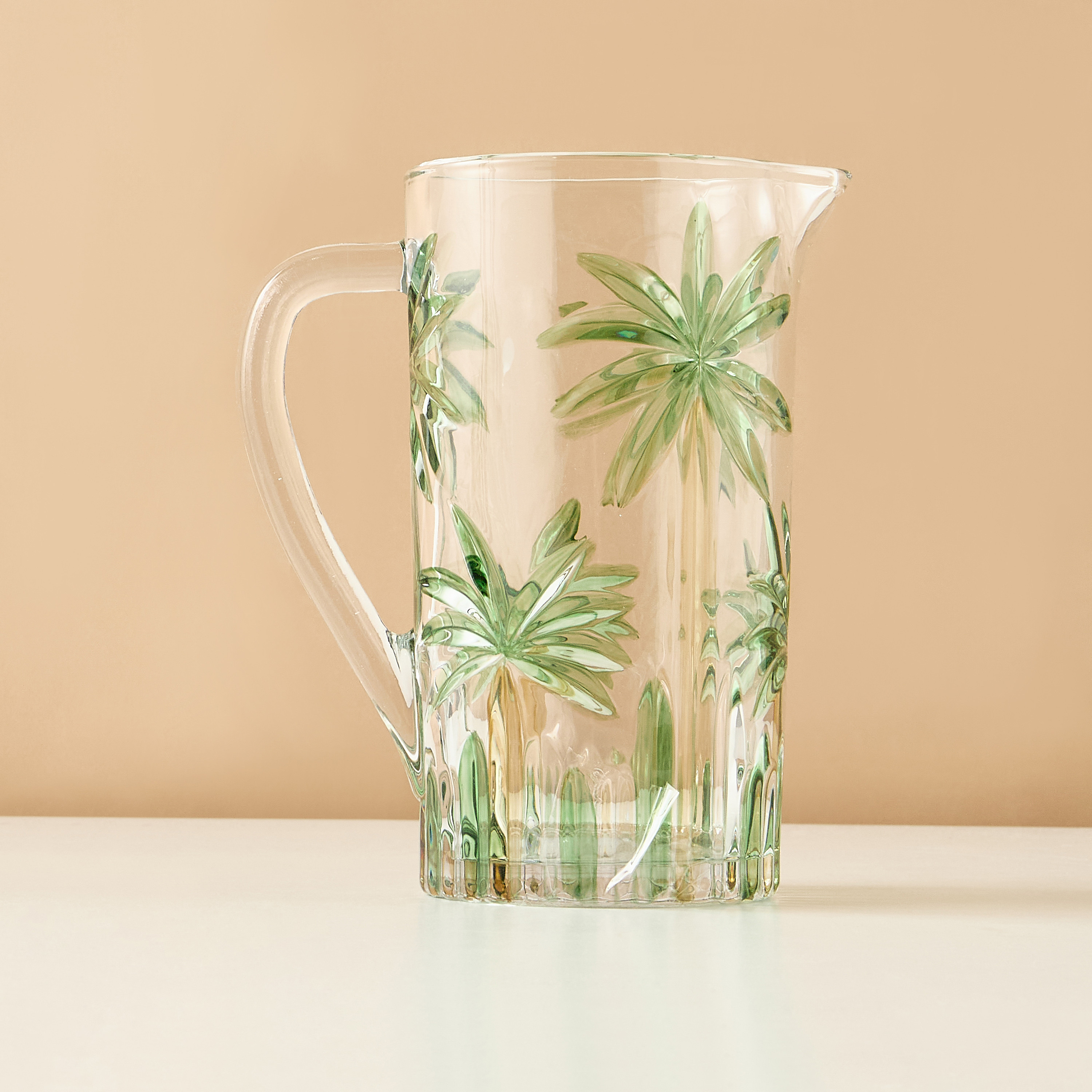 Palm Tree Glass Embossed Pitcher-CP_BESTPRICE_EXCLUSION-image-2