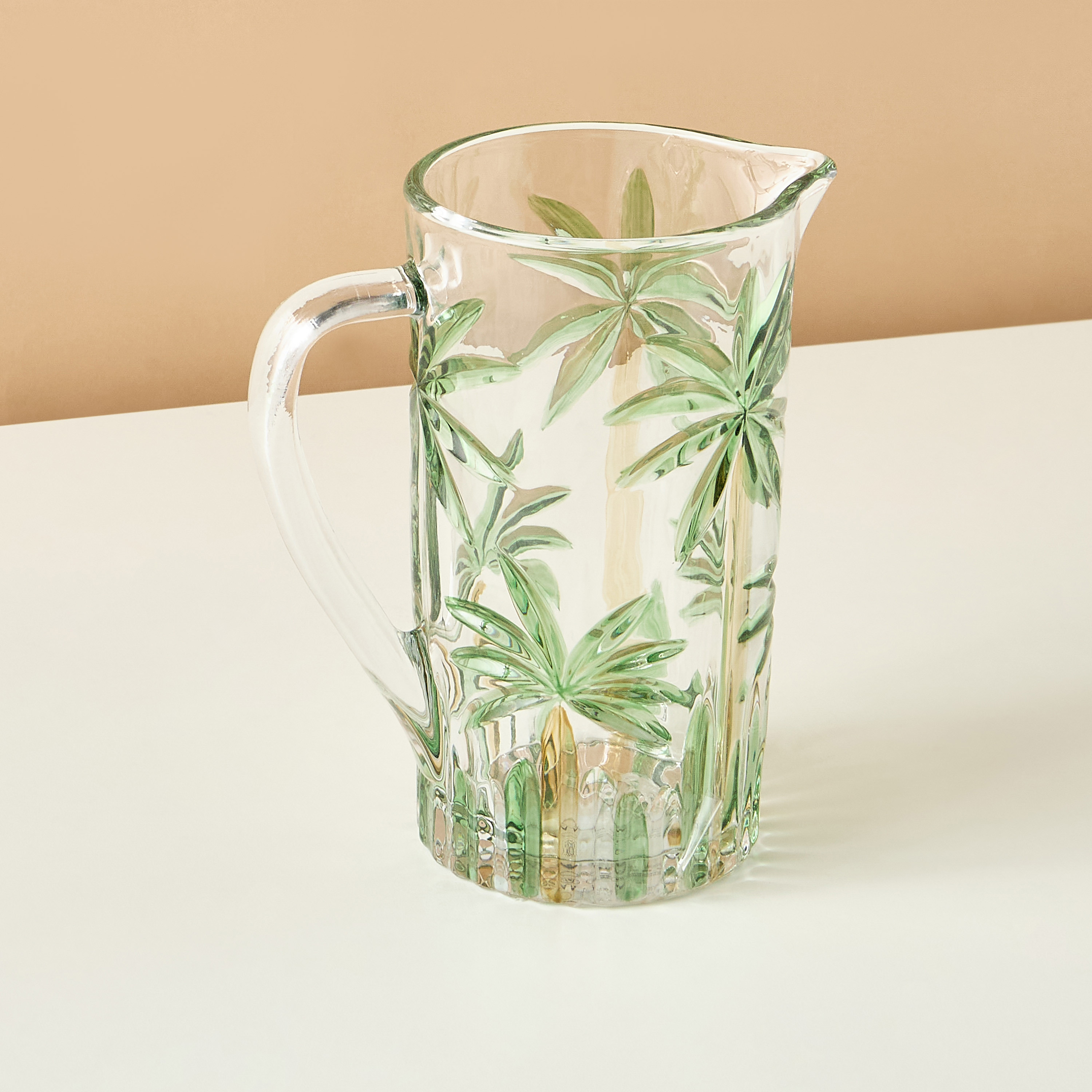 Palm Tree Glass Embossed Pitcher-CP_BESTPRICE_EXCLUSION-image-3