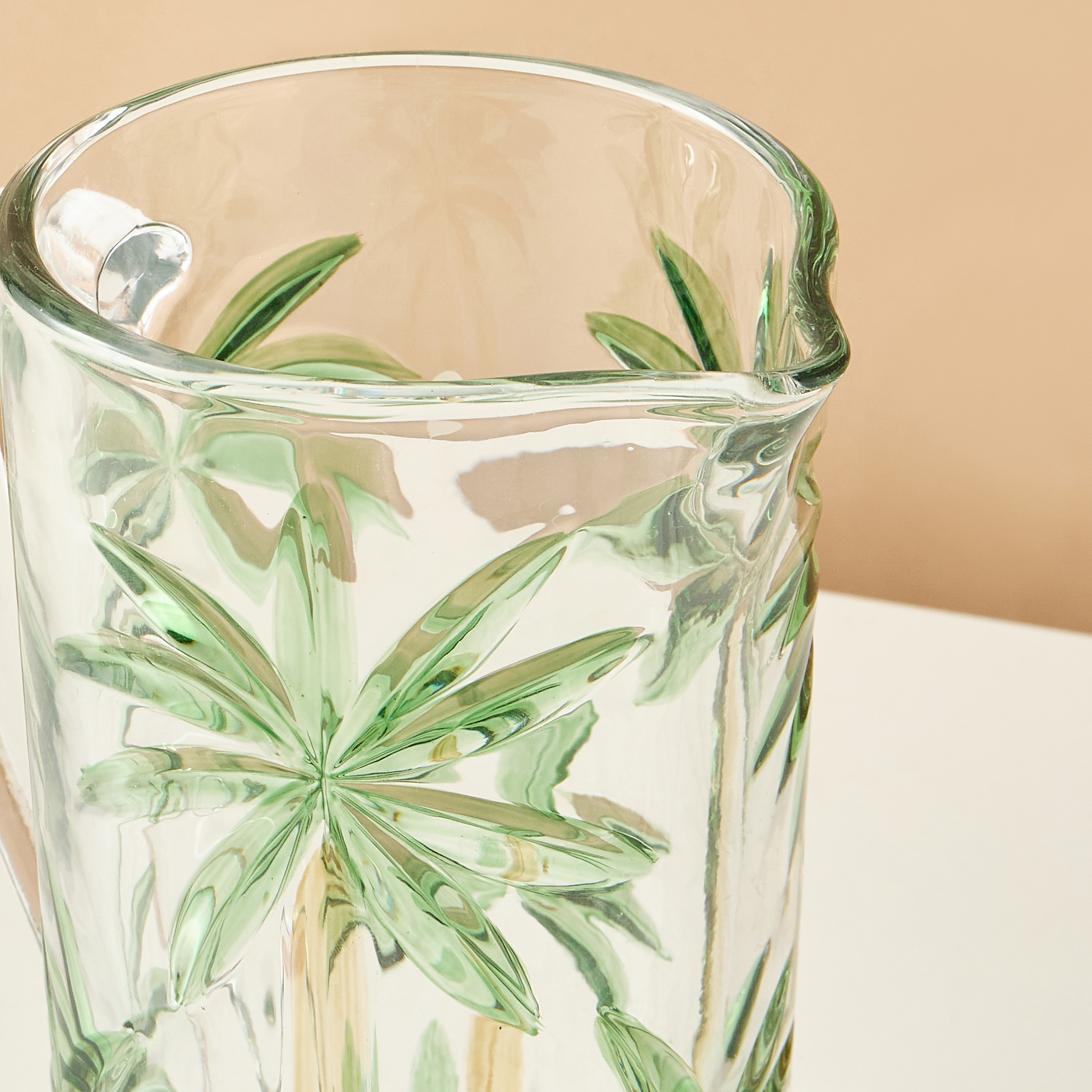Palm Tree Glass Embossed Pitcher-CP_BESTPRICE_EXCLUSION-image-4