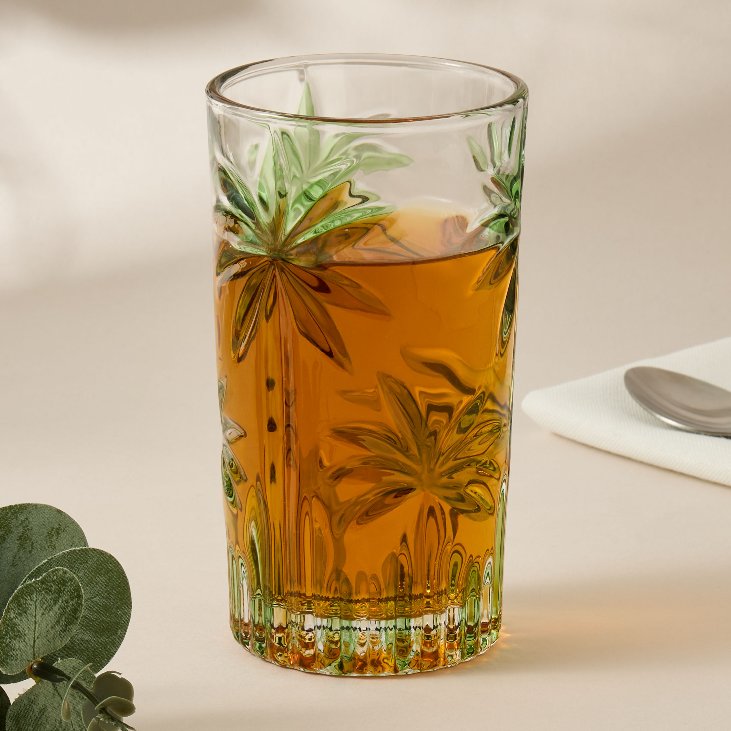 Palm Tree Embossed Highball Glass-CP_BESTPRICE_EXCLUSION-image-1