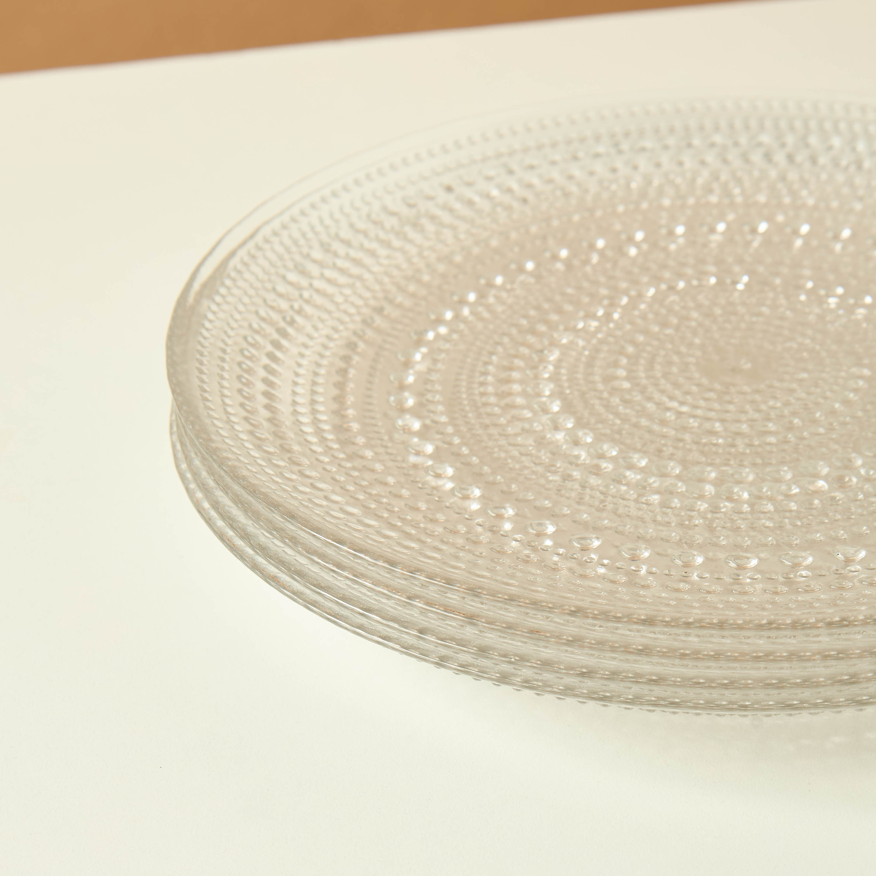 Clear 4-Piece Pearl Plate Set - 27 cms-household-dining-dinnerware-plates-image-4