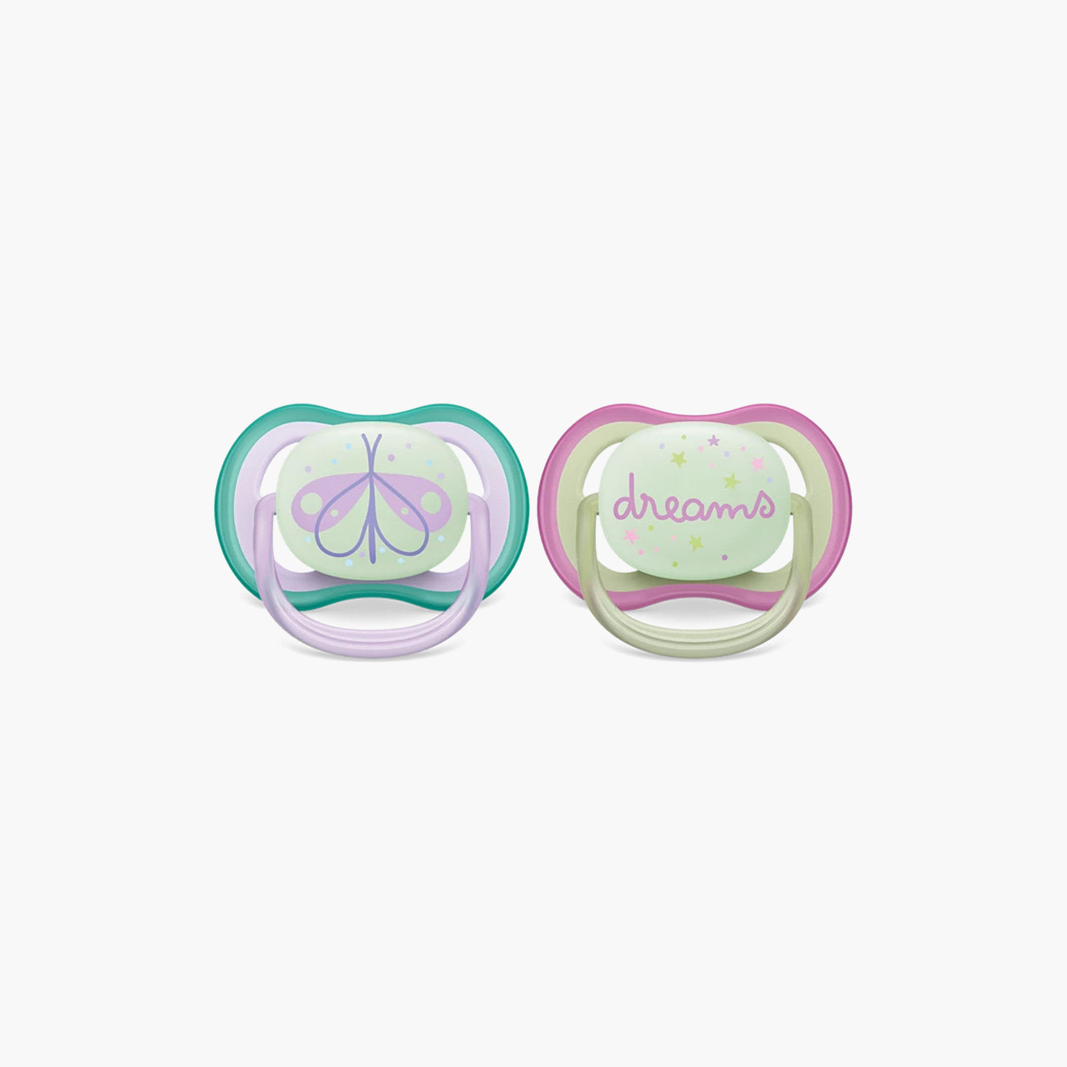 طقم لهّاية فائقة التهوية لوقت النوم قطعتين من فيليبس أفنت - 0-6 أشهر-baby-feeding-pacifiers-image-2